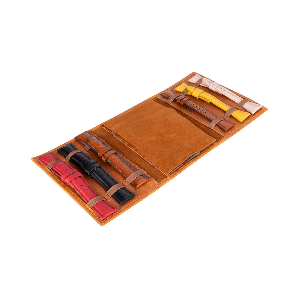 Skagway Leather Watch Band Organizer – 3 Slot Travel Case