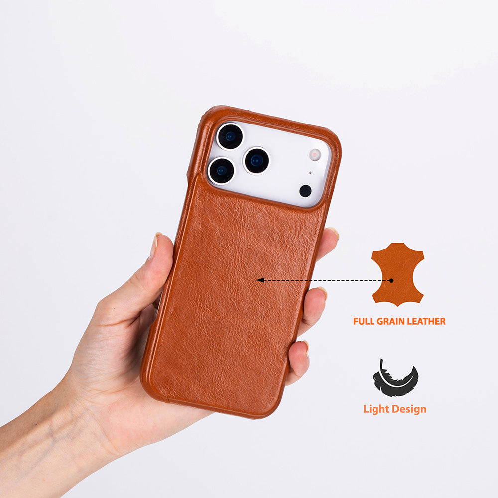 Bisbee Leather iPhone 17 Pro Case #color_tan
