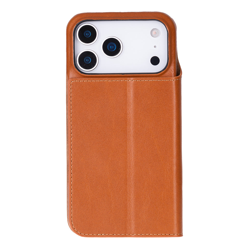Decatur iPhone 17 Pro Leather Folio Wallet Case
