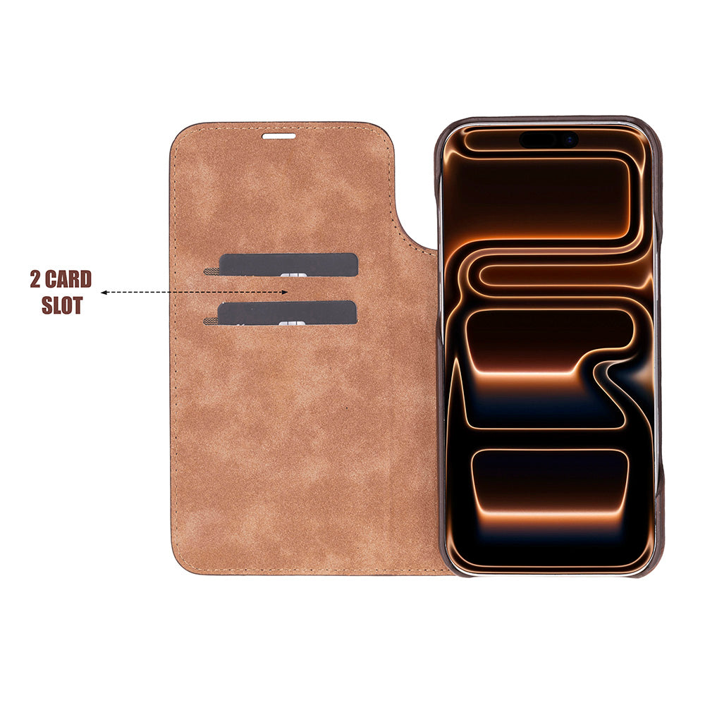 Decatur iPhone 17 Pro Max Leather Folio Case