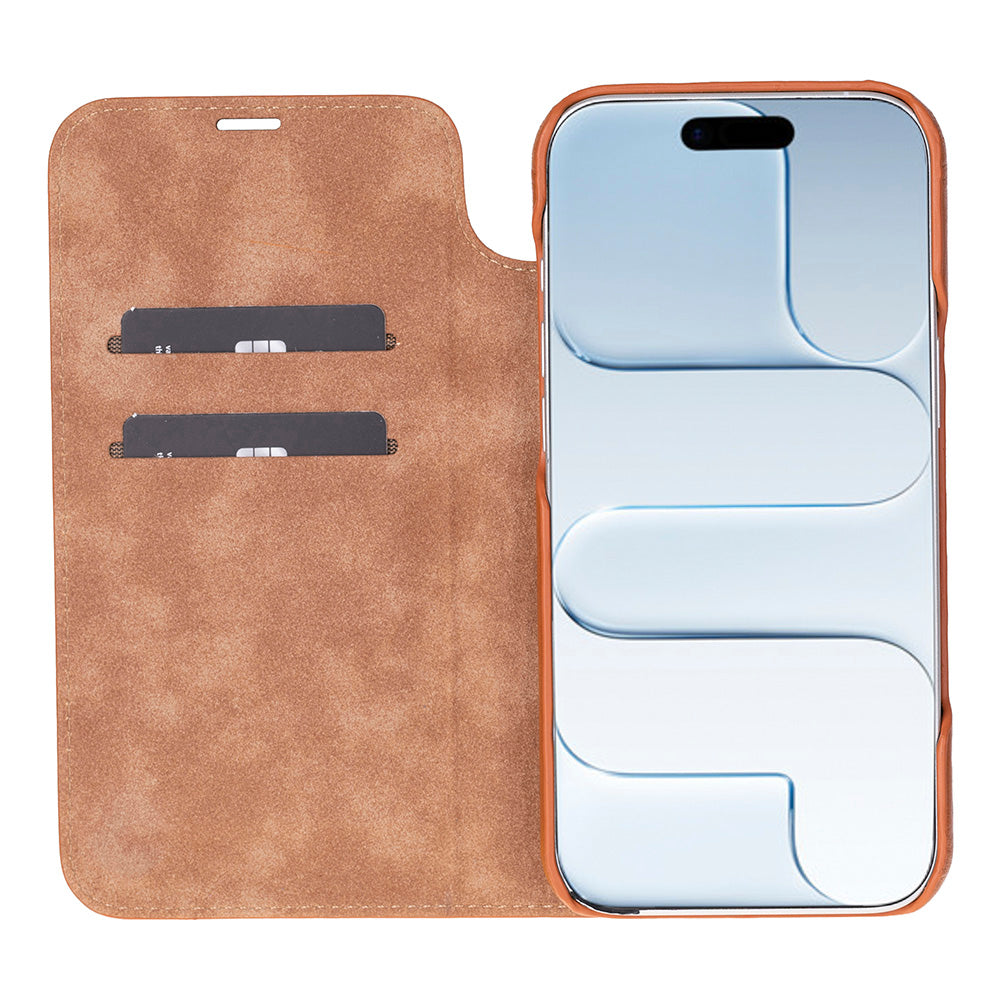 Decatur iPhone 17 Air Leather Folio Wallet Case