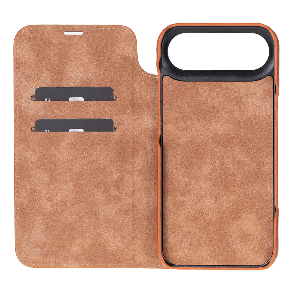 Decatur iPhone 17 Air Leather Folio Wallet Case