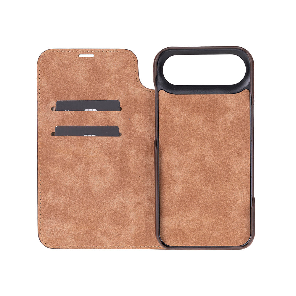 Decatur iPhone 17 Air Leather Folio Wallet Case