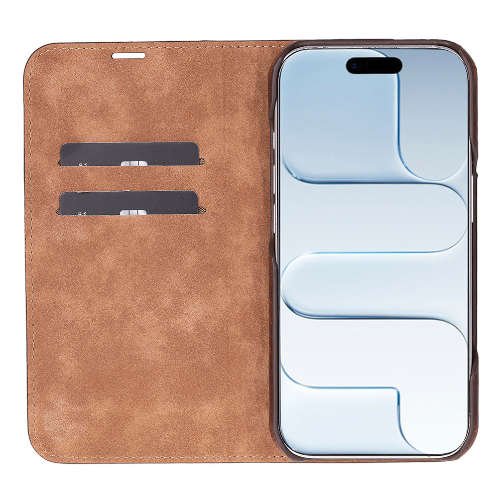 Decatur iPhone 17 Leather Folio Wallet Case