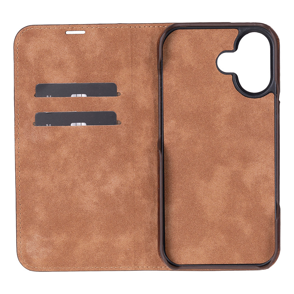 Decatur iPhone 17 Leather Folio Wallet Case