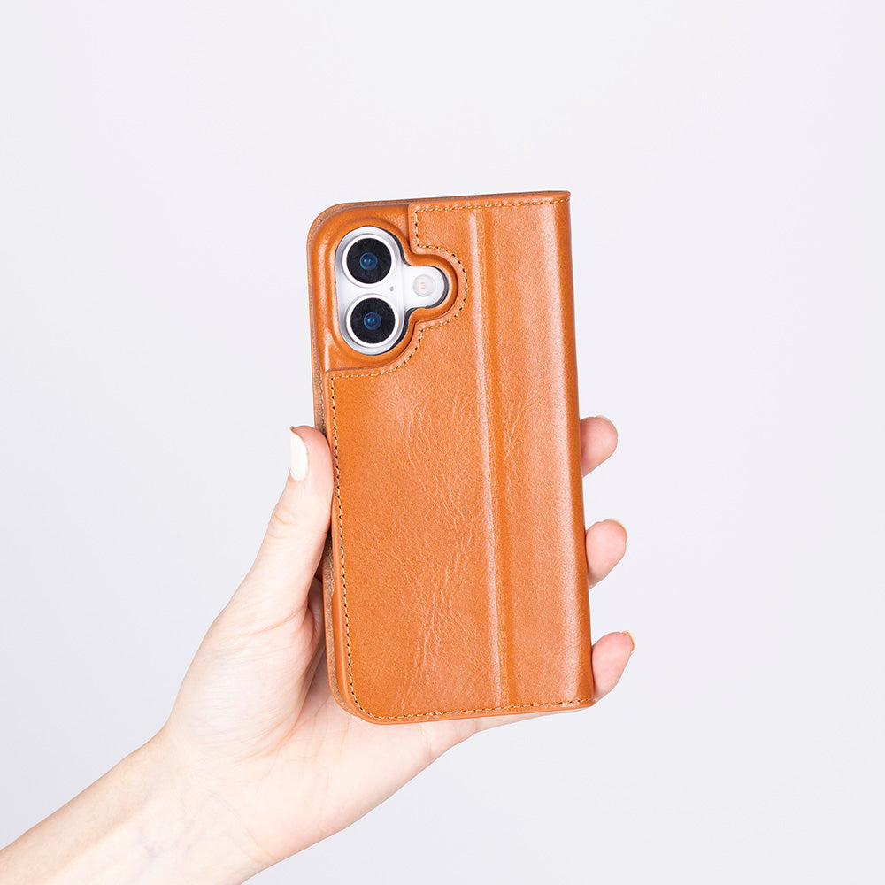 Decatur iPhone 17 Leather Folio Wallet Case