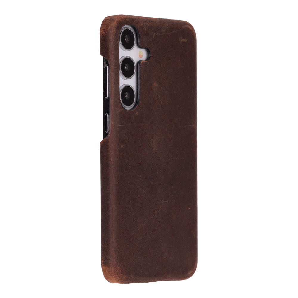 Marion Leather Samsung Galaxy S25 Case - Ultra Thin - TORONATA - #color_antic-brown