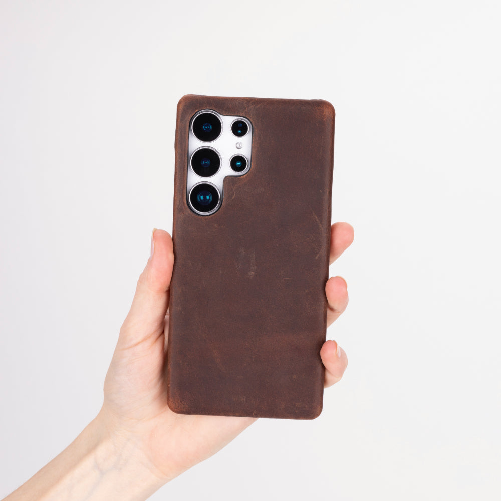 Marion Samsung Galaxy S25 Ultra Leather Case - Ultra Thin - TORONATA - #color_antic-brown