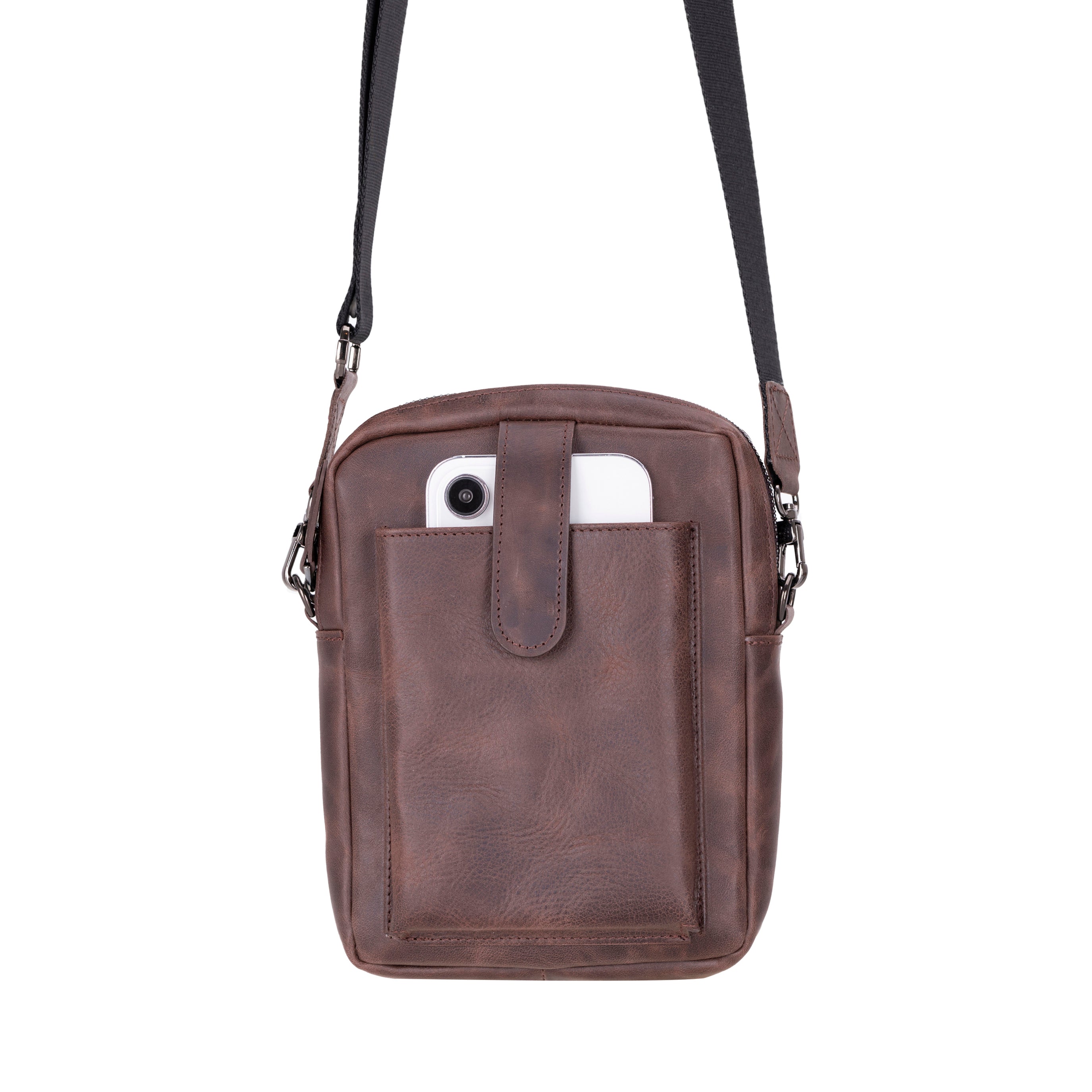 Pisa Leather Crossbody Bag - TORONATA - #color_brown