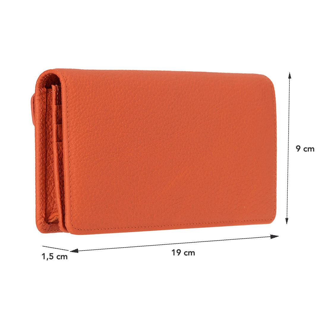 Sedona Leather Women’s Wallet - #color_orange