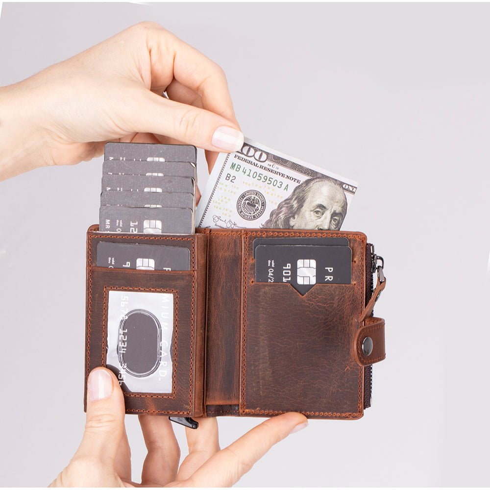 Andalusia Genuine Leather Pop - Up Cardholder with RFID ProtectionTORONATA -