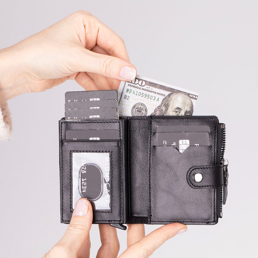 Andalusia Genuine Leather Pop - Up Cardholder with RFID ProtectionTORONATA -