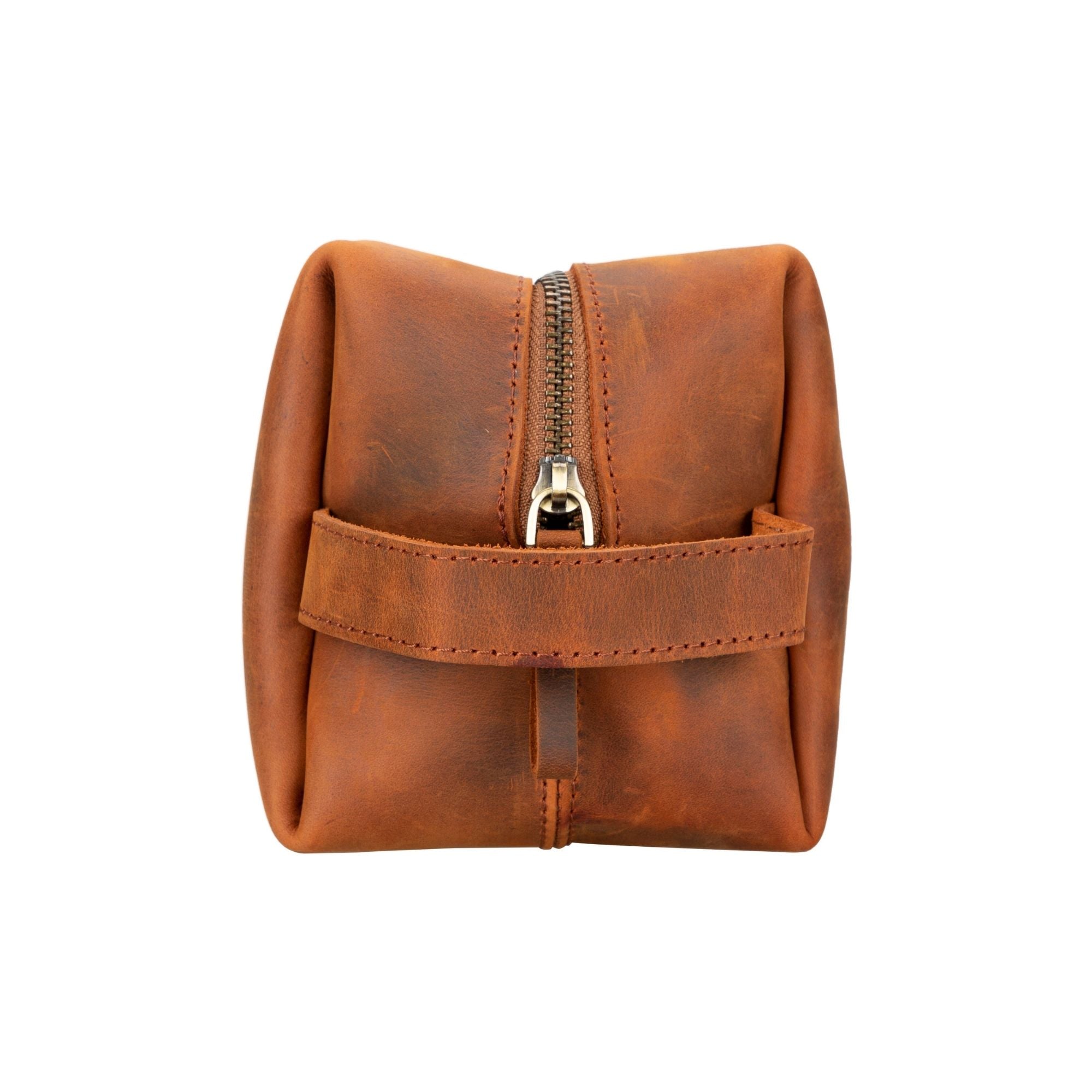 oswego men's leather dopp kit & small travel handbag - toronata -