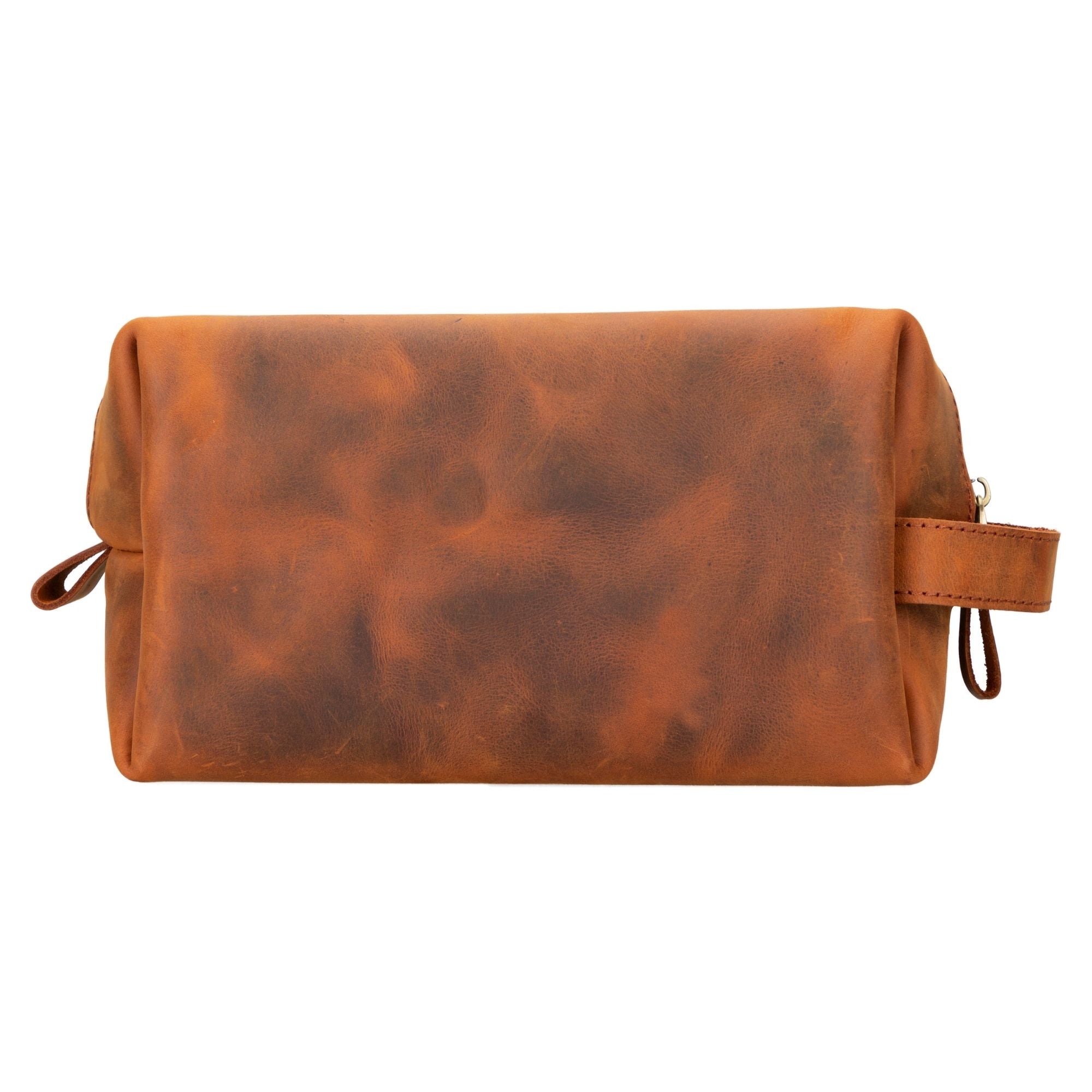 oswego men's leather dopp kit & small travel handbag - toronata -