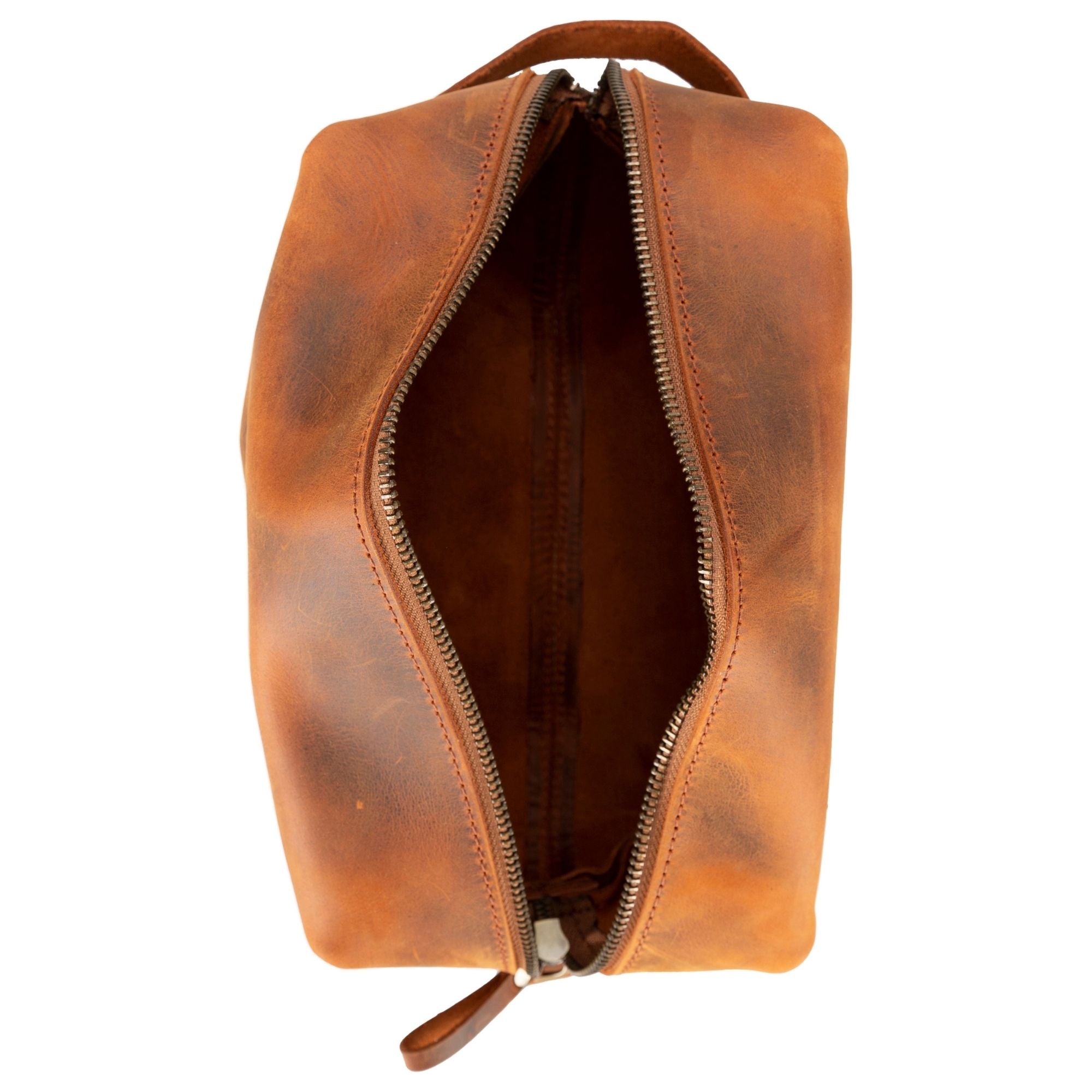 oswego men's leather dopp kit & small travel handbag - toronata -