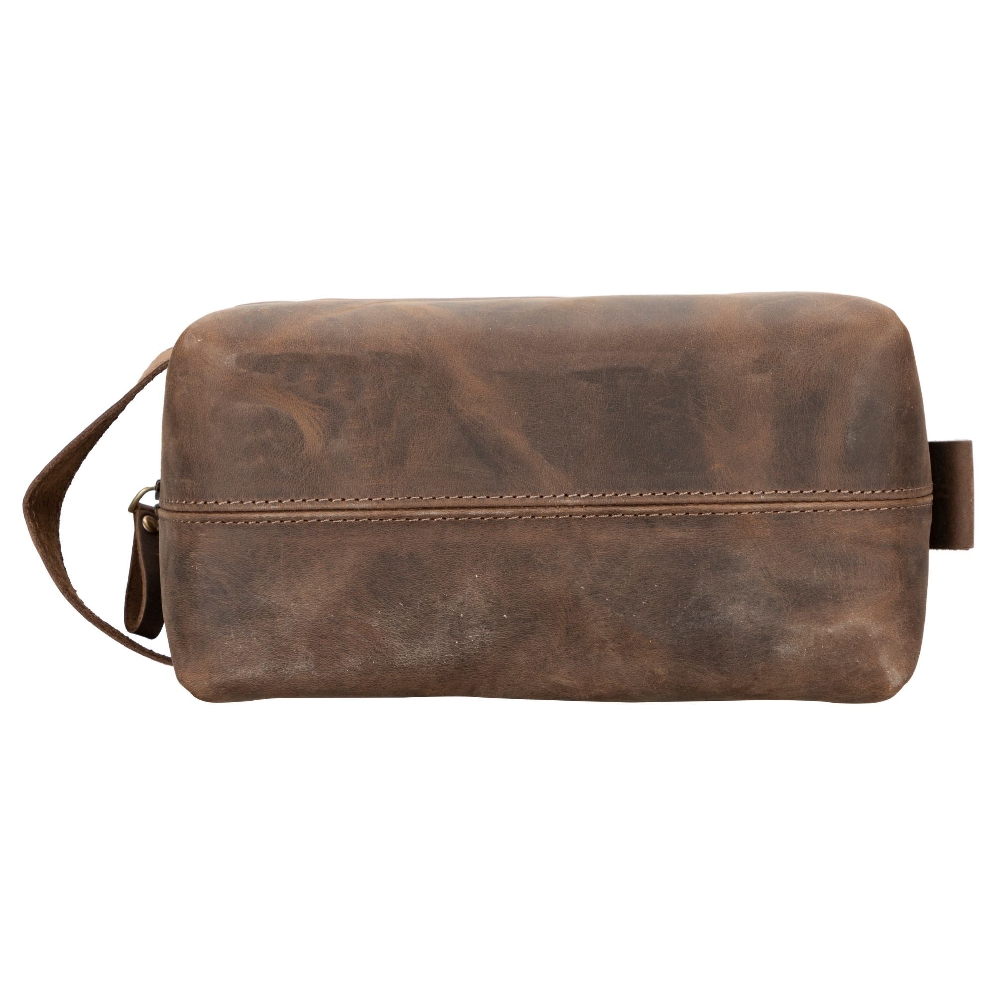 oswego men's leather dopp kit & small travel handbag - toronata -