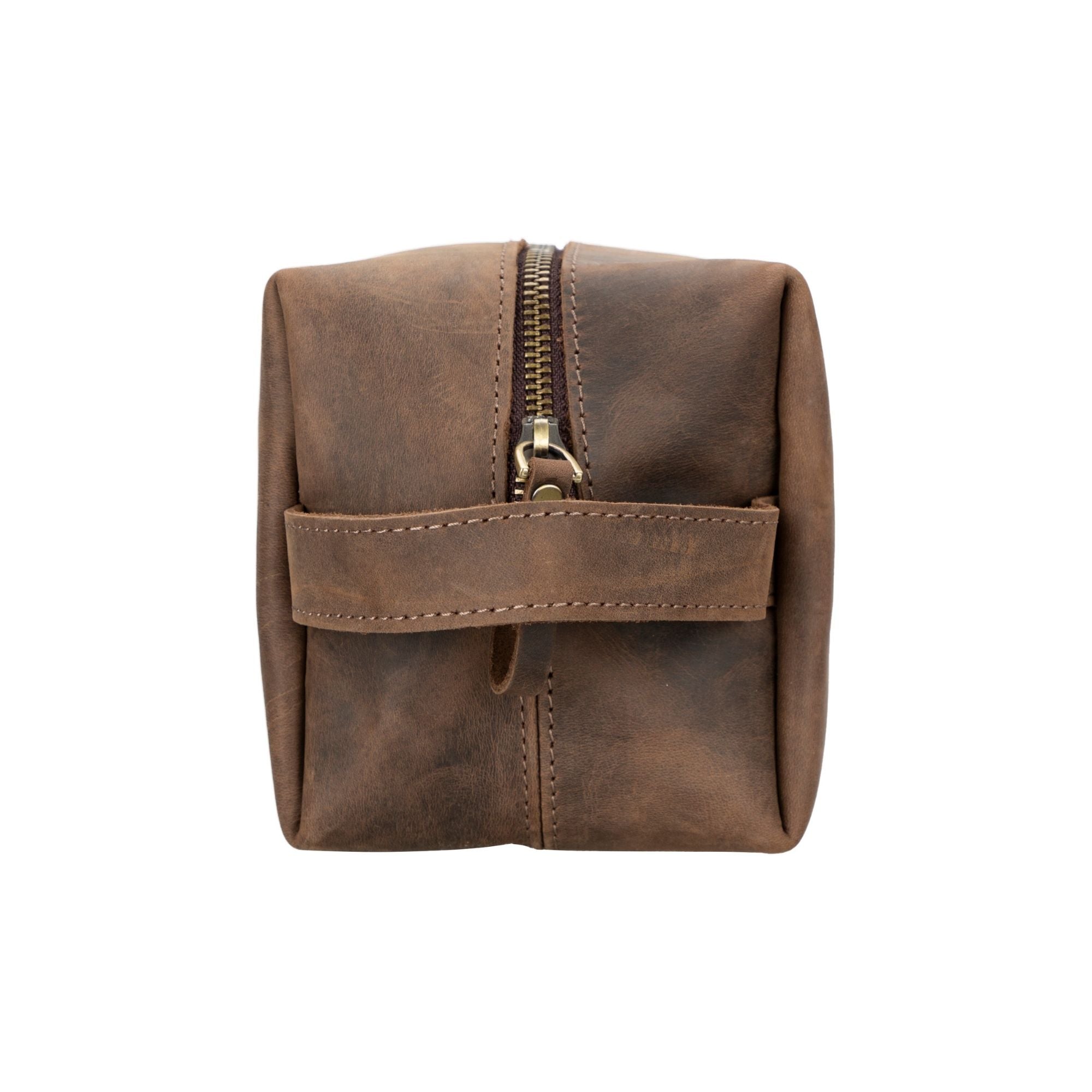 oswego men's leather dopp kit & small travel handbag - toronata -