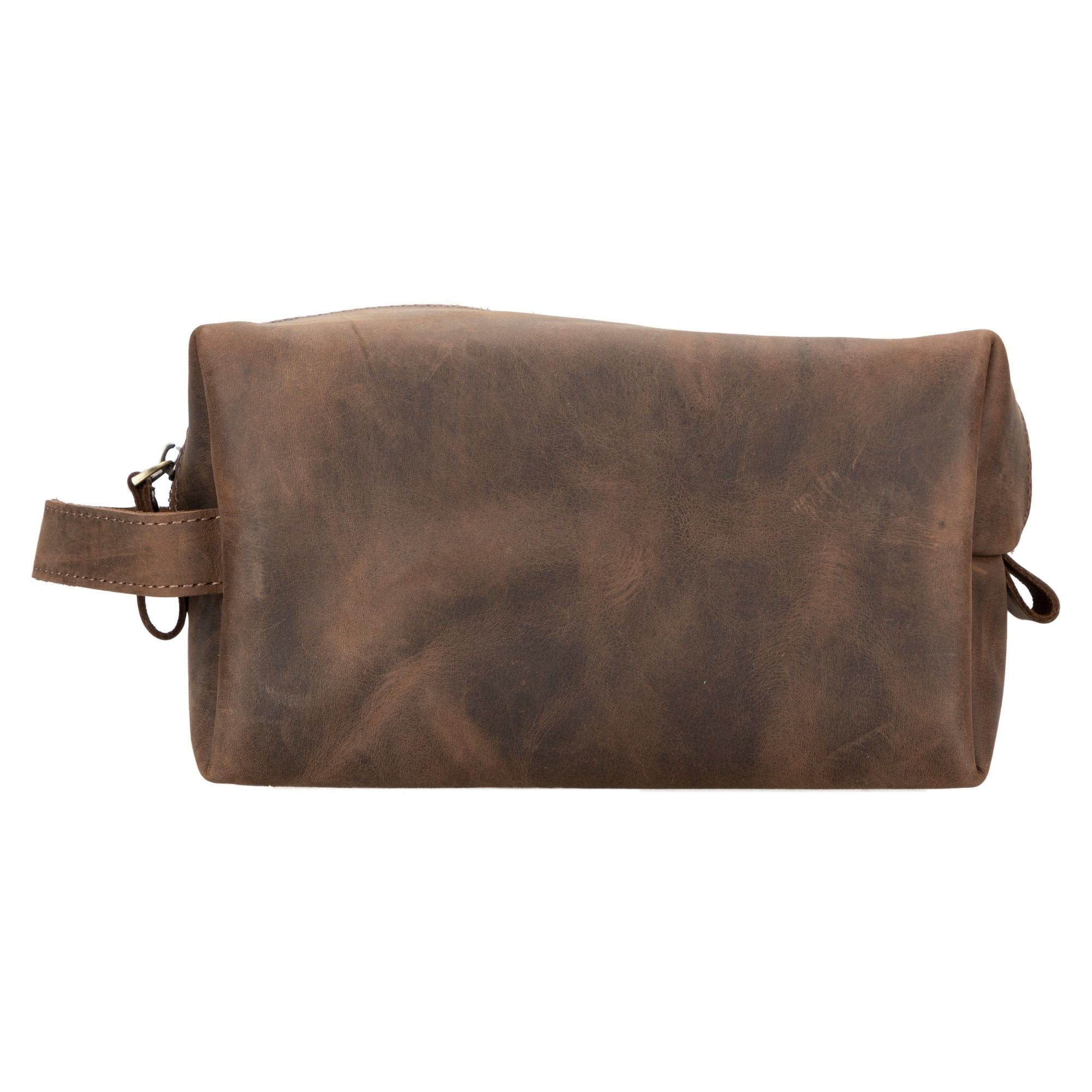 oswego men's leather dopp kit & small travel handbag - toronata -