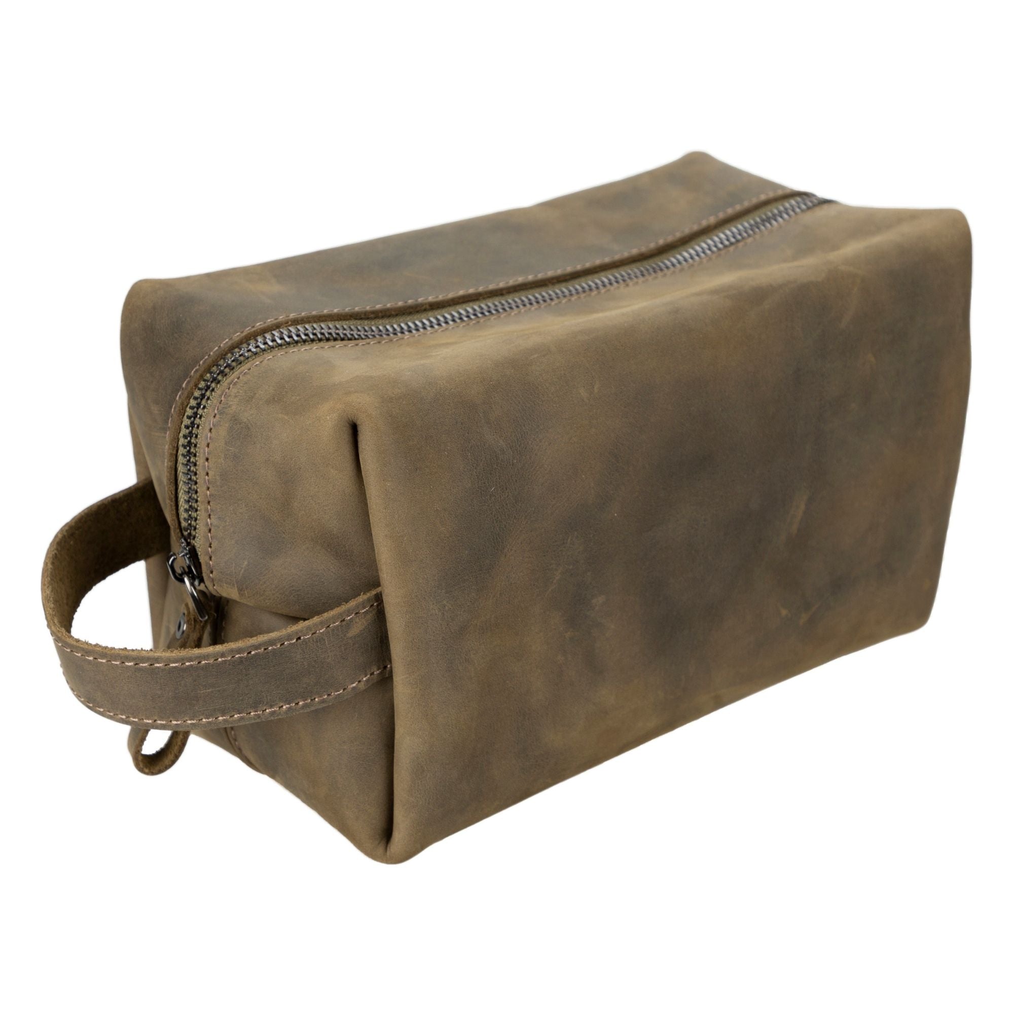 oswego men's leather dopp kit & small travel handbag - toronata -