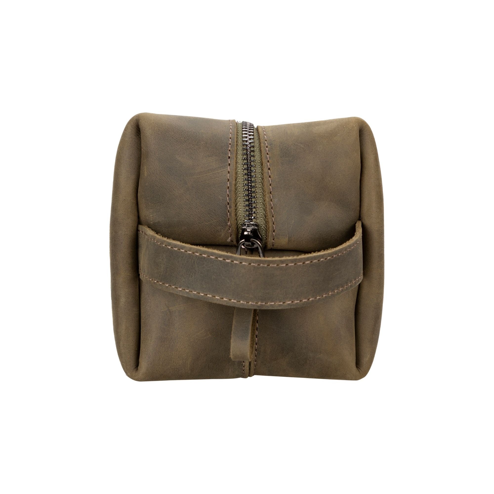 oswego men's leather dopp kit & small travel handbag - toronata -