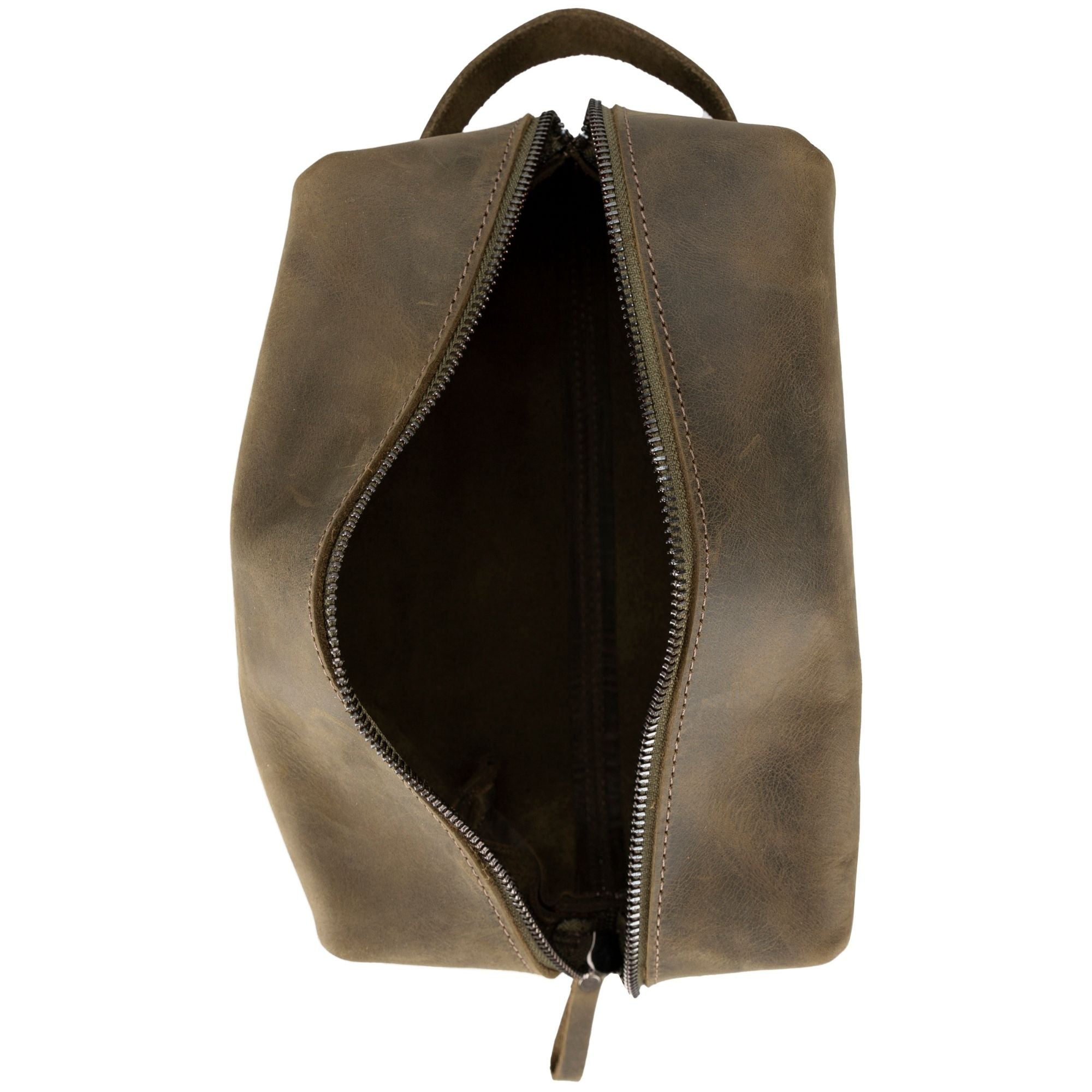 oswego men's leather dopp kit & small travel handbag - toronata -