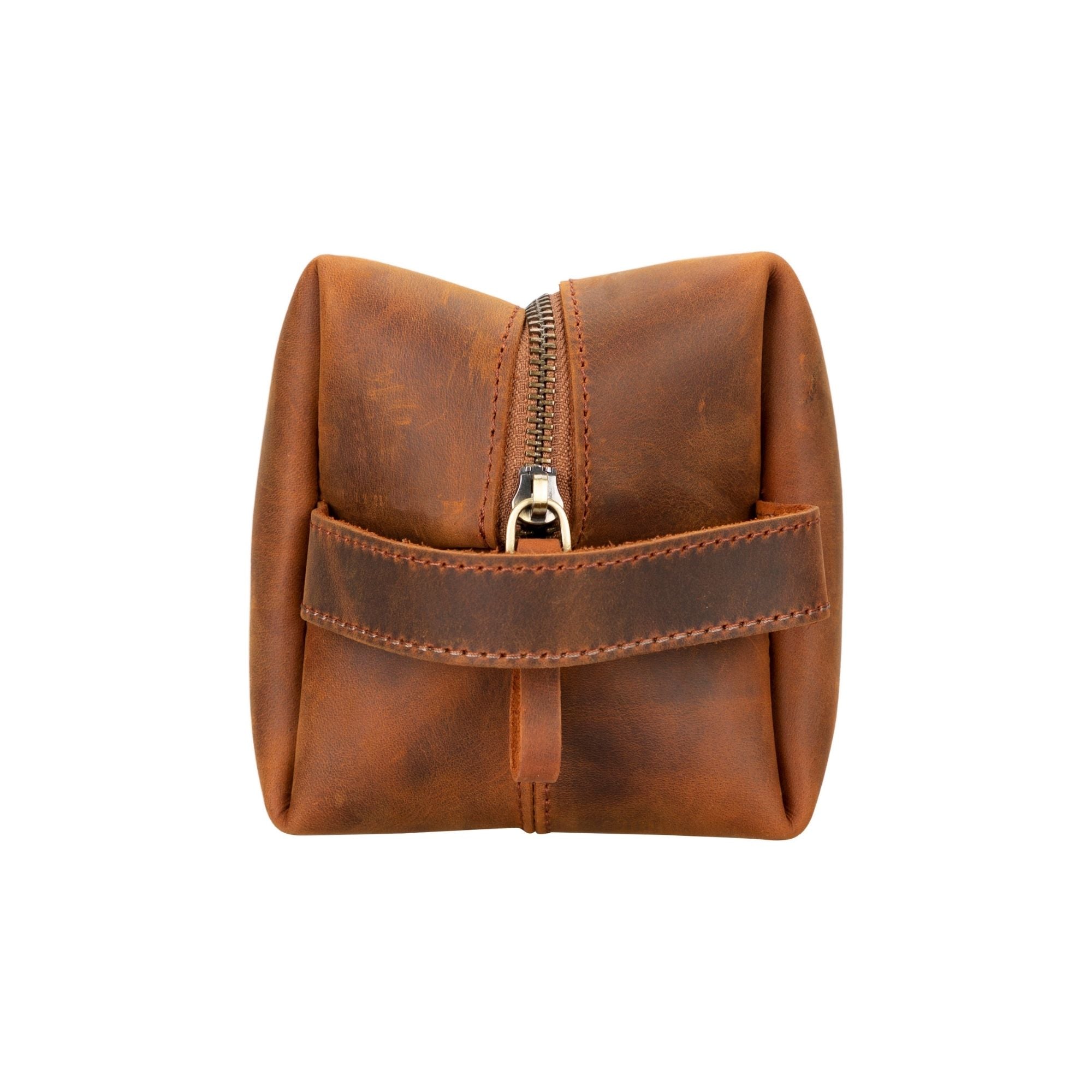 oswego men's leather dopp kit & small travel handbag - toronata -