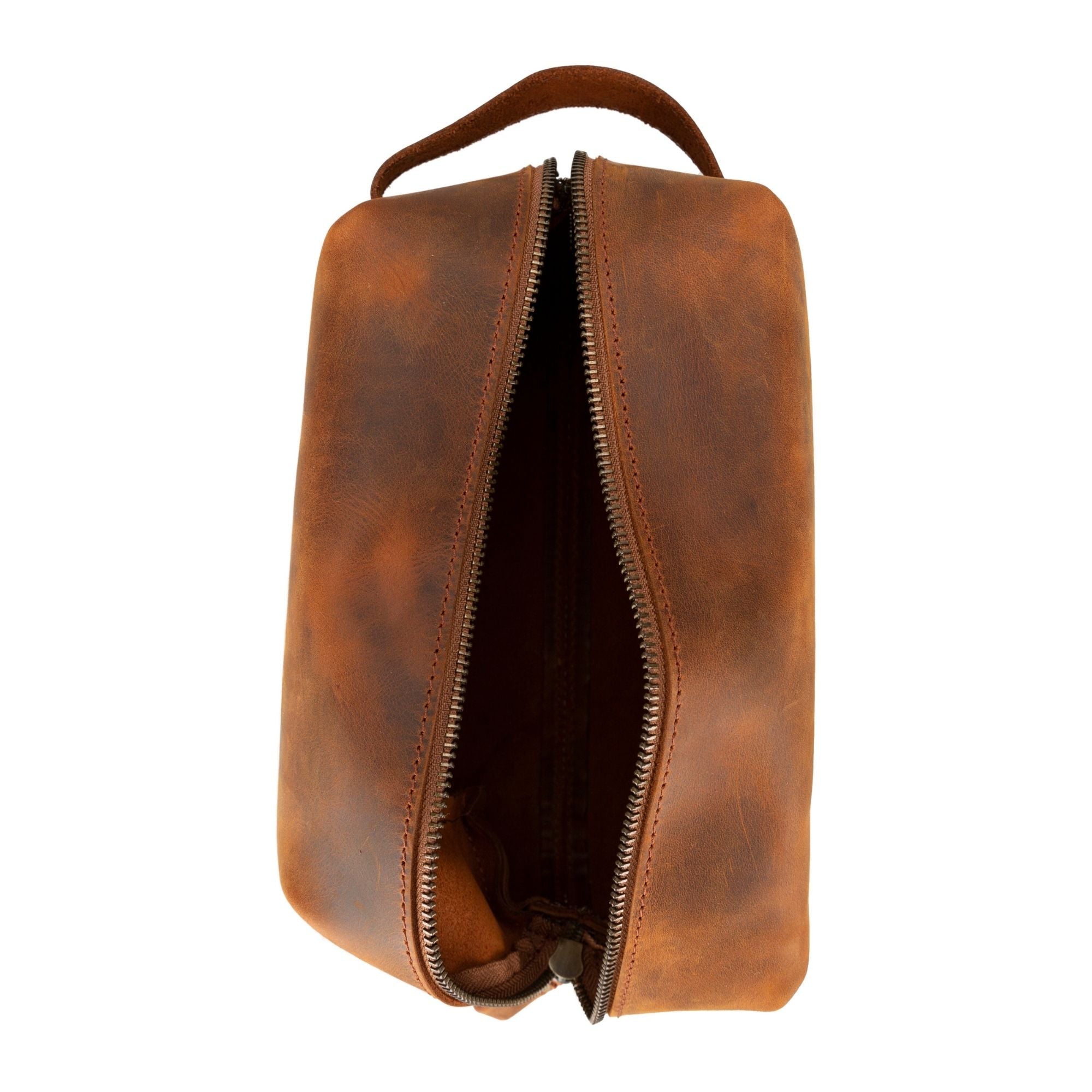 oswego men's leather dopp kit & small travel handbag - toronata -