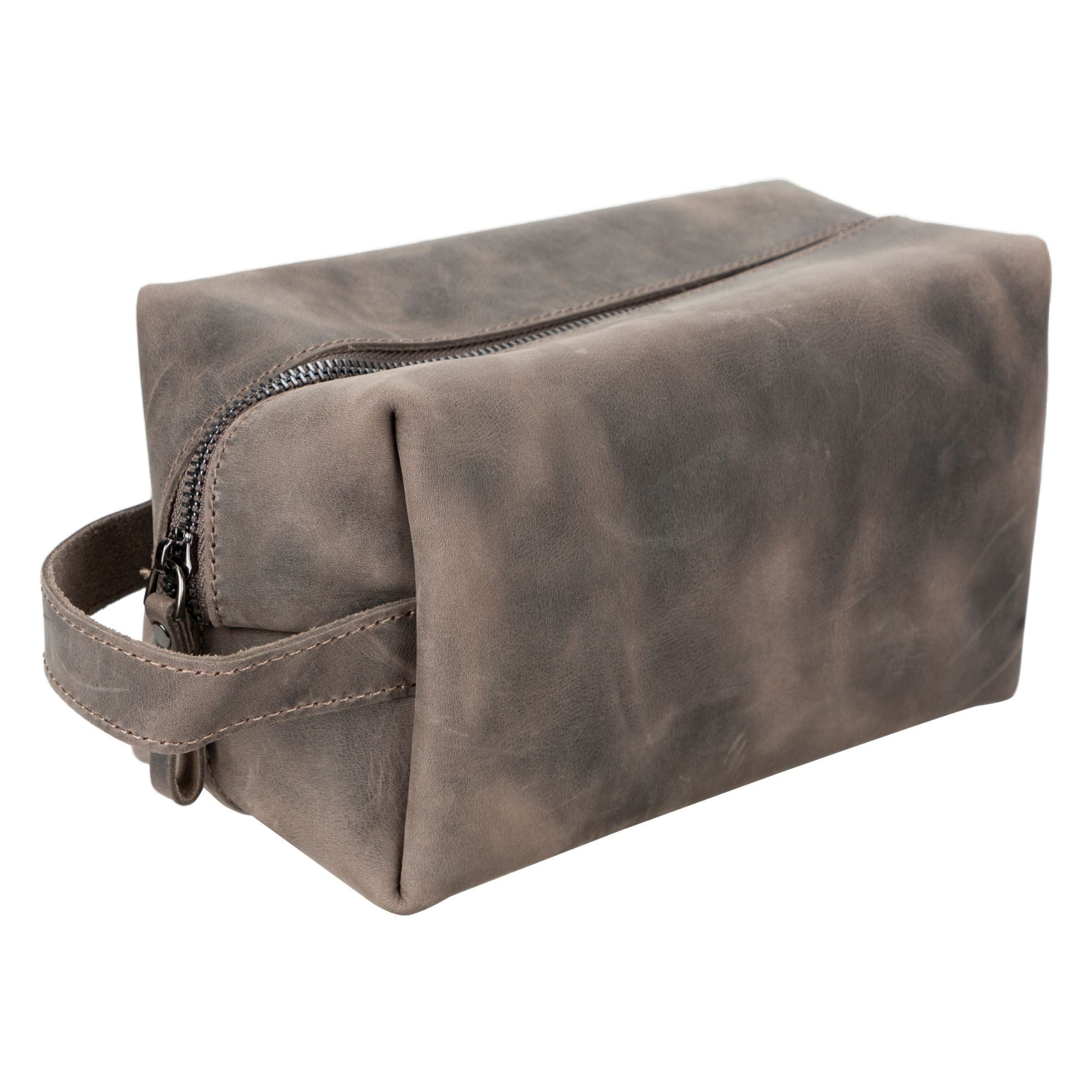 oswego men's leather dopp kit & small travel handbag - toronata -