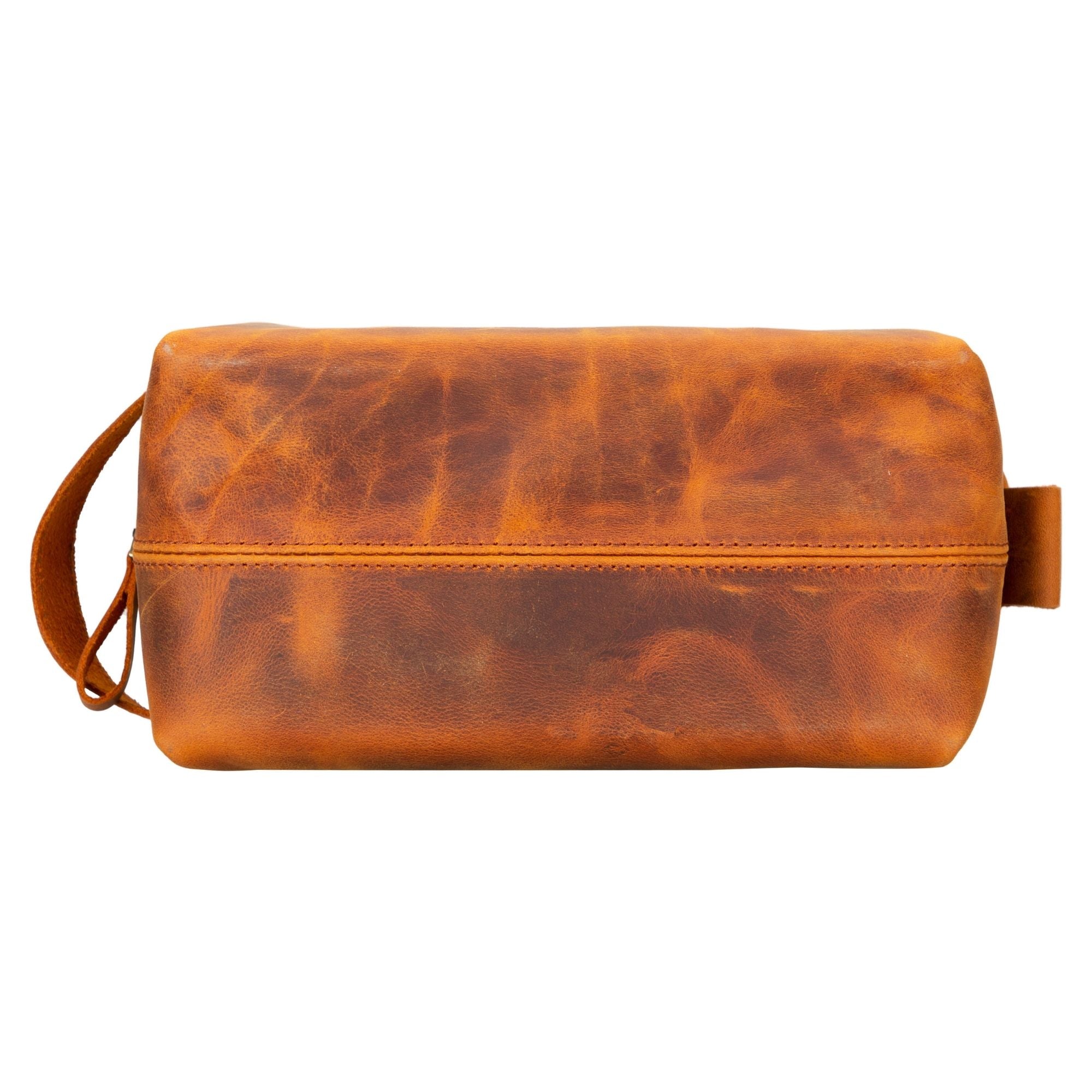 oswego men's leather dopp kit & small travel handbag - toronata -