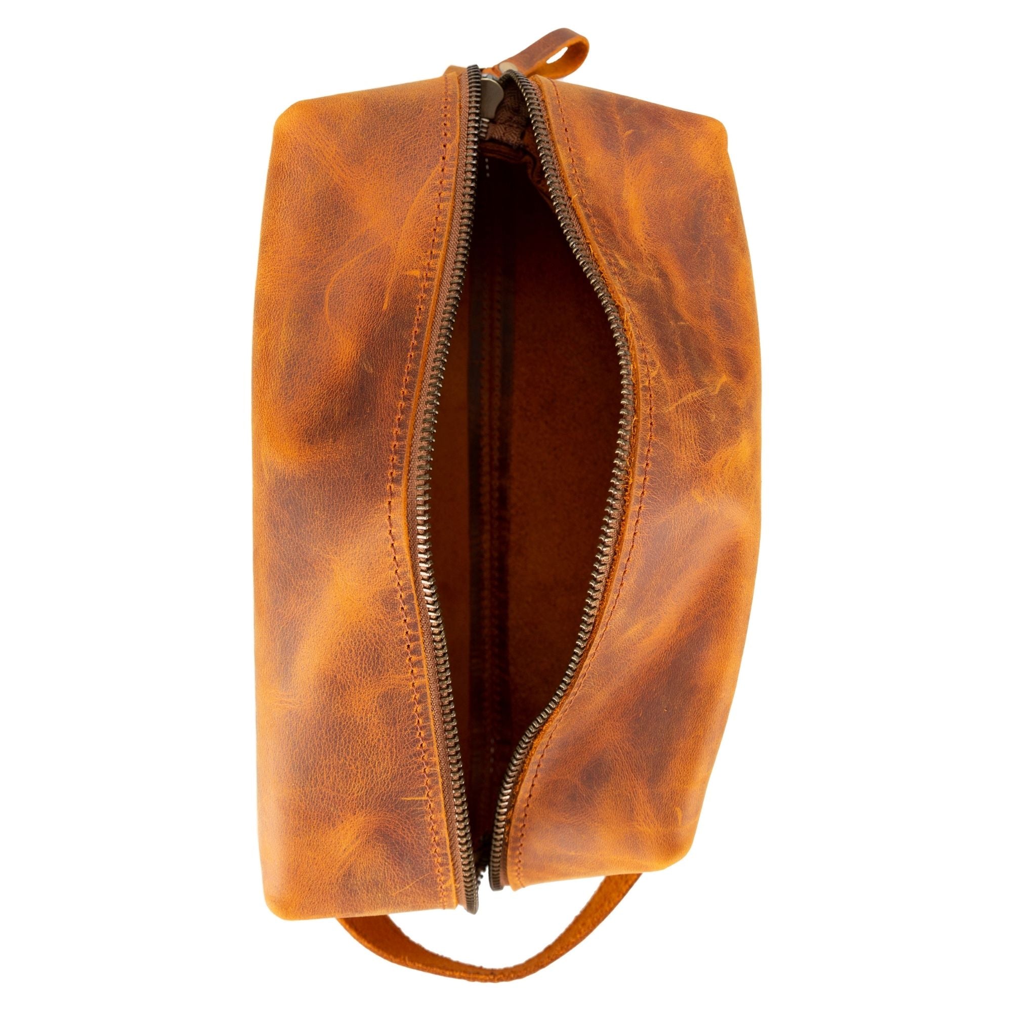 oswego men's leather dopp kit & small travel handbag - toronata -