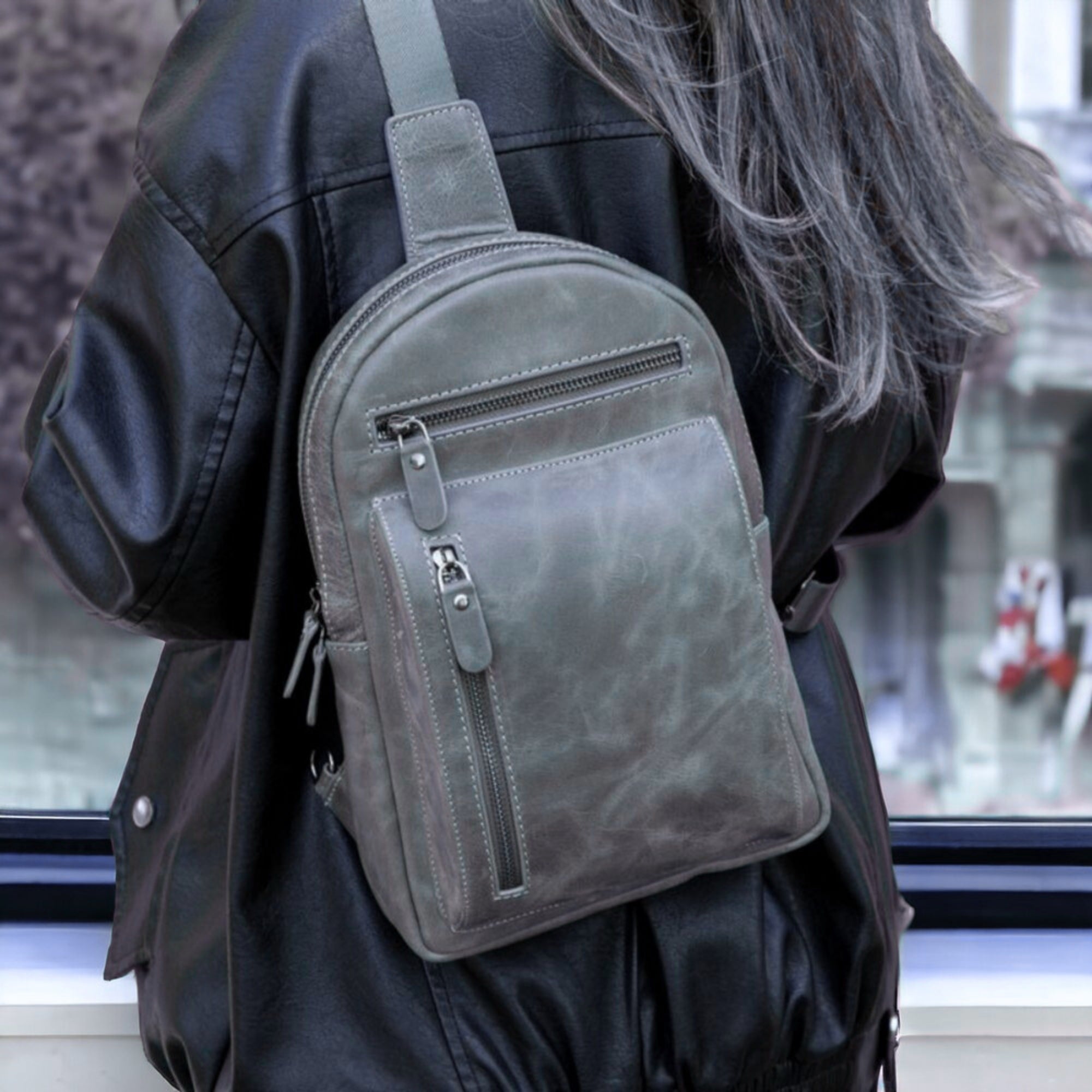 Athens Unisex Leather Cross Bag - TORONATA -