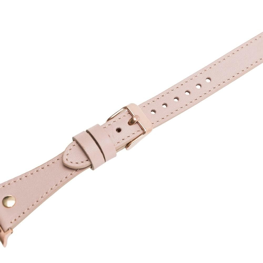 Hector Double Tour Leather Apple Watch Band with Gold Trok - TORONATA - color_
