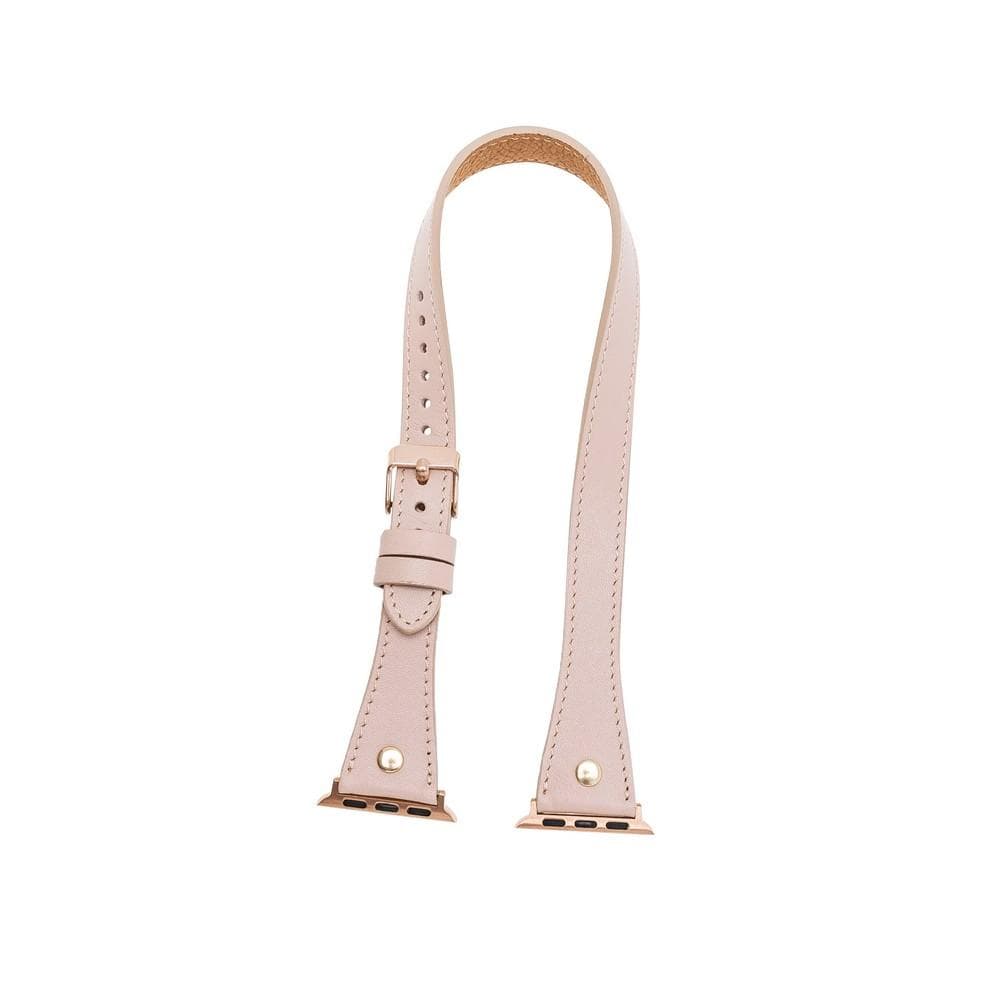 Hector Double Tour Leather Apple Watch Band with Gold Trok - TORONATA - color_