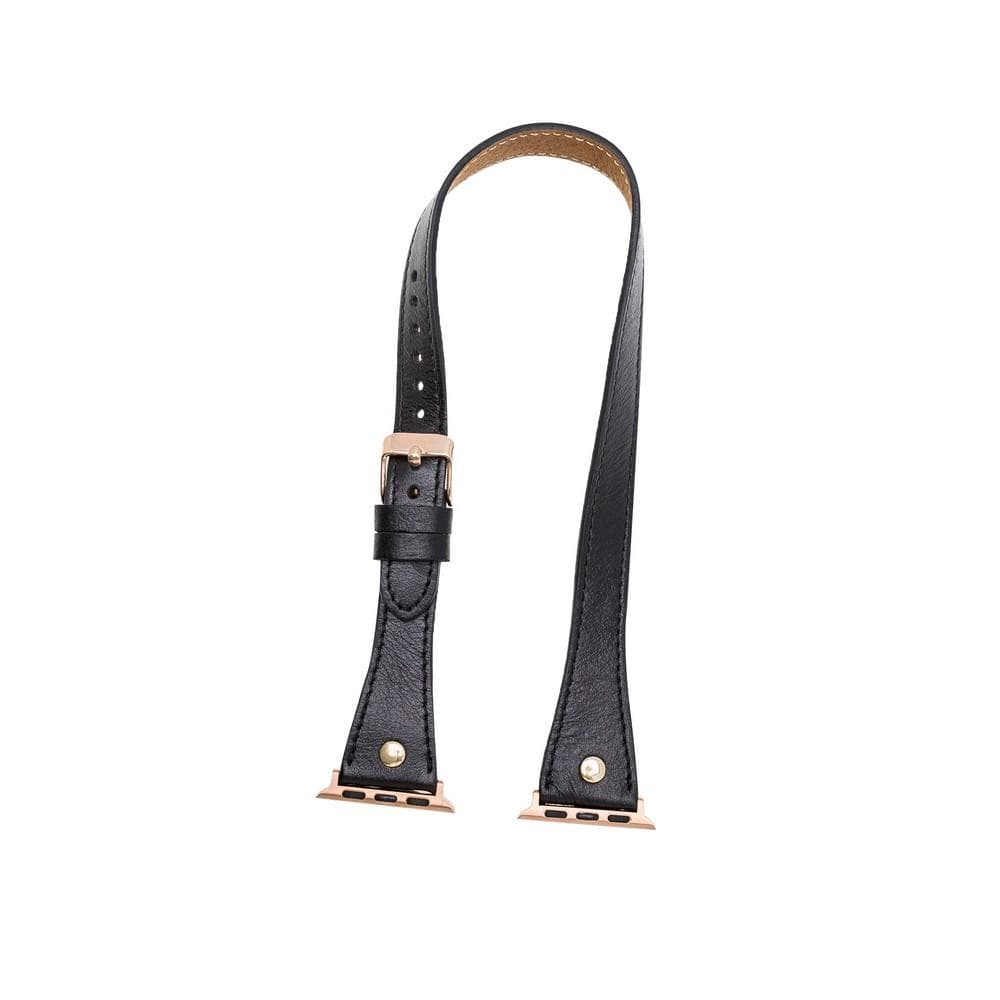 Hector Double Tour Leather Apple Watch Band with Gold Trok - TORONATA - color_