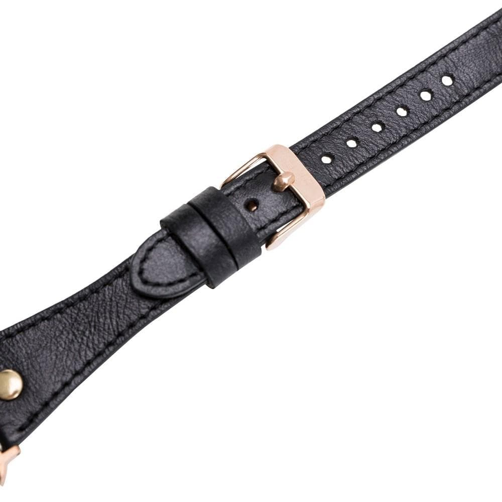 Hector Double Tour Leather Apple Watch Band with Gold Trok - TORONATA - color_