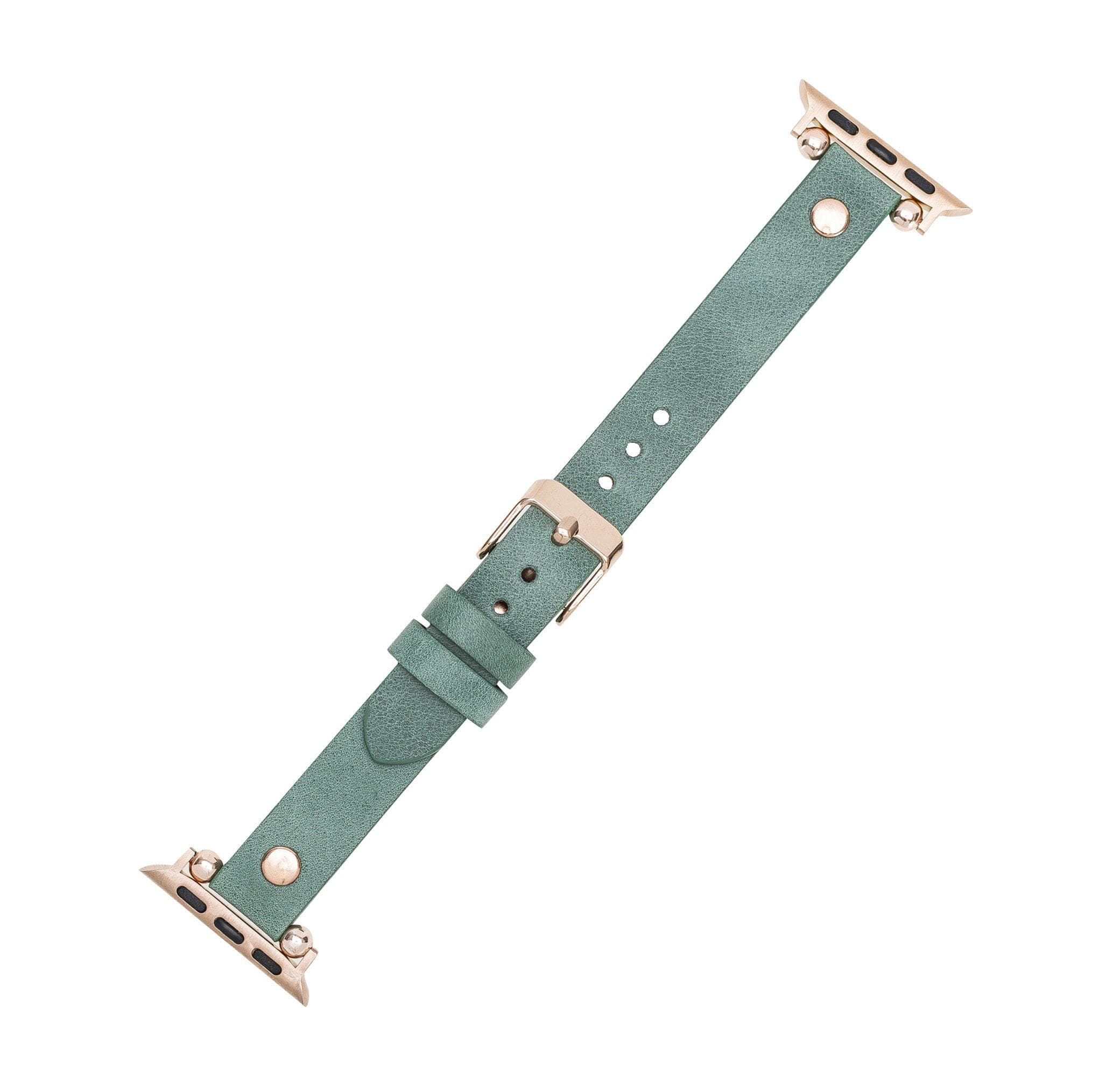Ferro Leather Apple Watch Band with Rose Gold Trok - TORONATA - color_