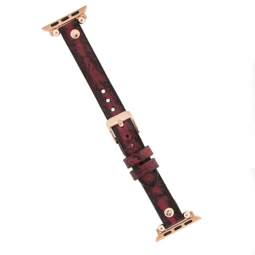 Ferro Leather Apple Watch Band with Rose Gold Trok - TORONATA - color_