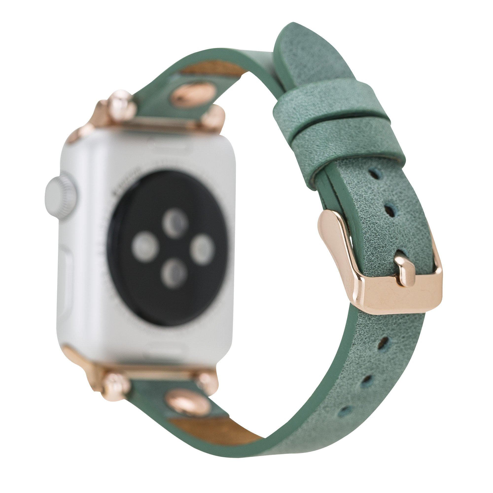 Ferro Leather Apple Watch Band with Rose Gold Trok - TORONATA - color_