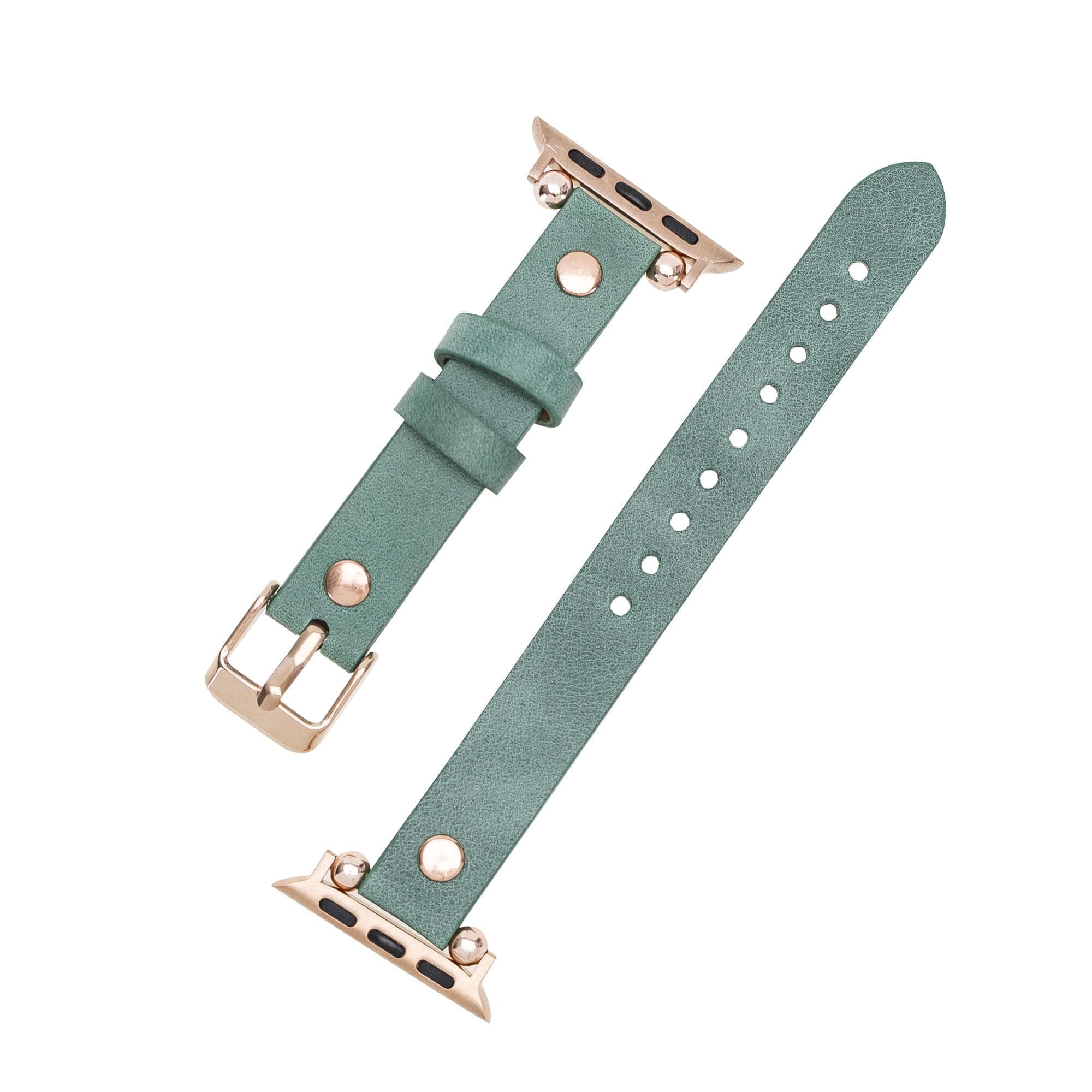 Ferro Leather Apple Watch Band with Rose Gold Trok - TORONATA - color_