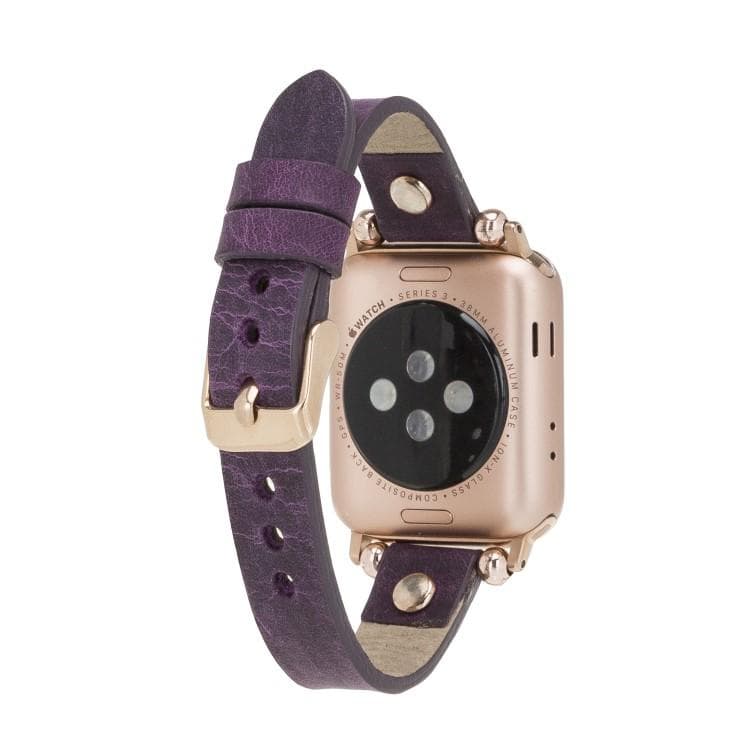 Ferro Leather Apple Watch Band with Rose Gold Trok - TORONATA - color_