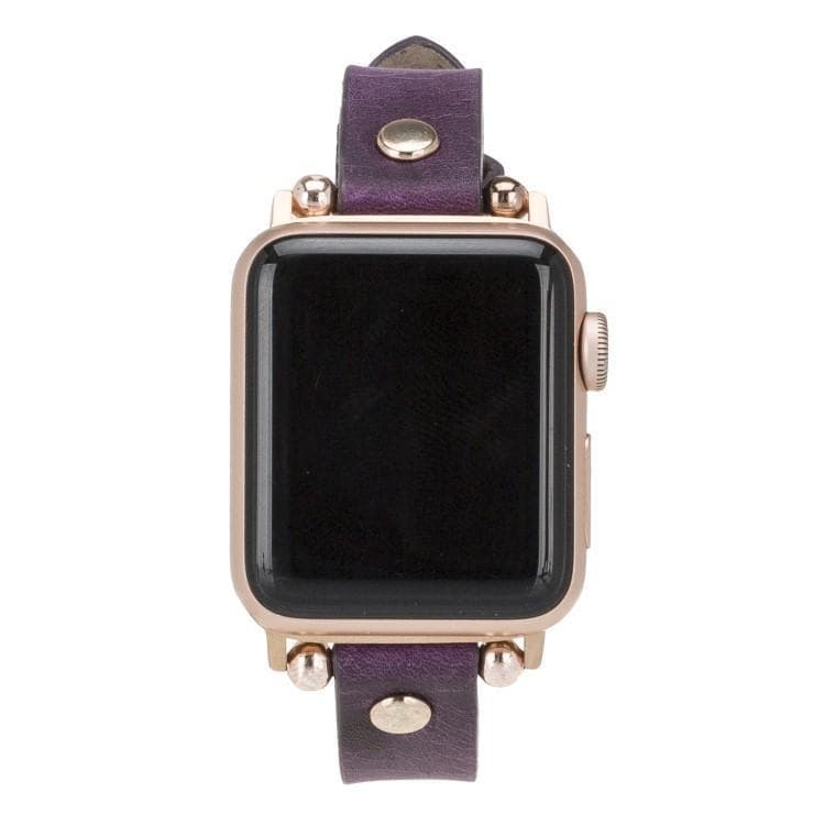 Ferro Leather Apple Watch Band with Rose Gold Trok - TORONATA - color_