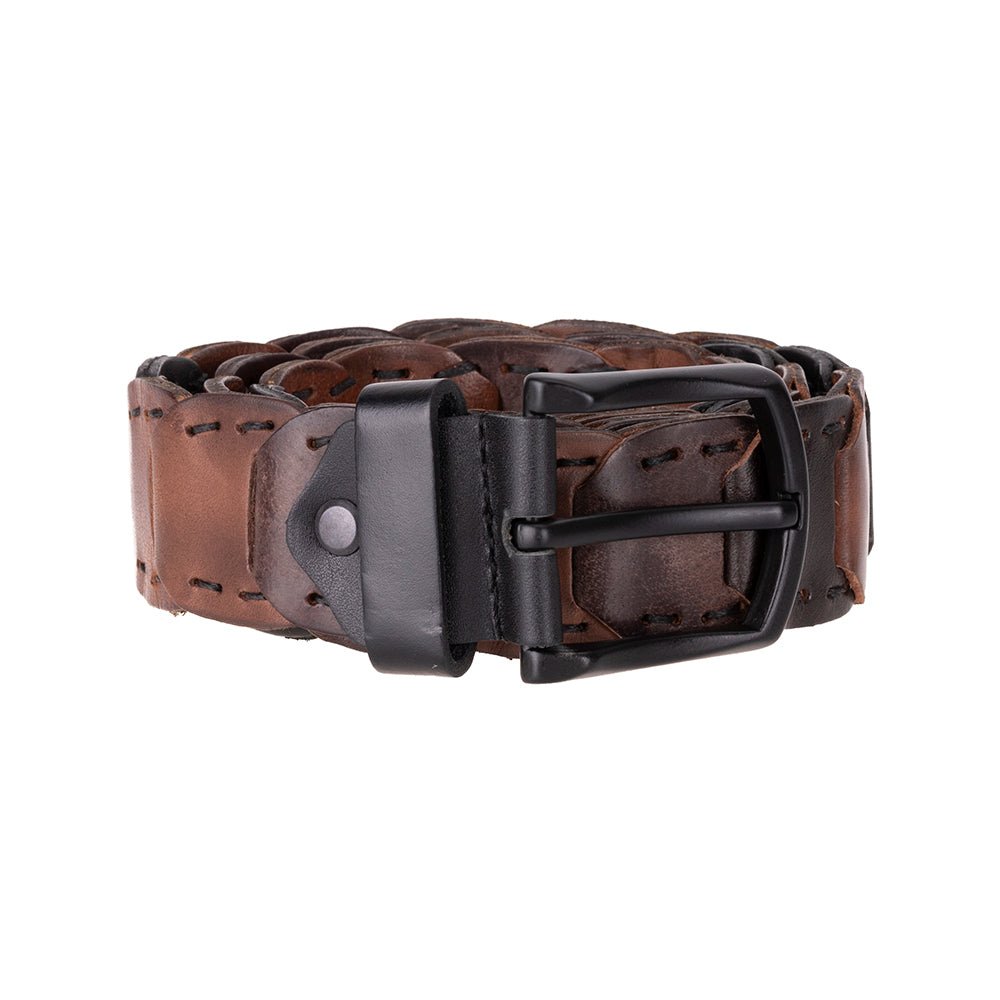 Bessemer Braided Leather Belt for MenTORONATA - #color_brown