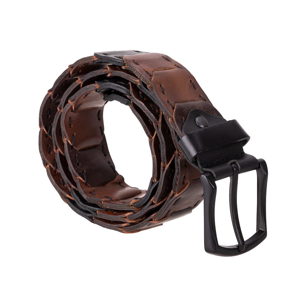 Bessemer Braided Leather Belt for MenTORONATA - #color_brown