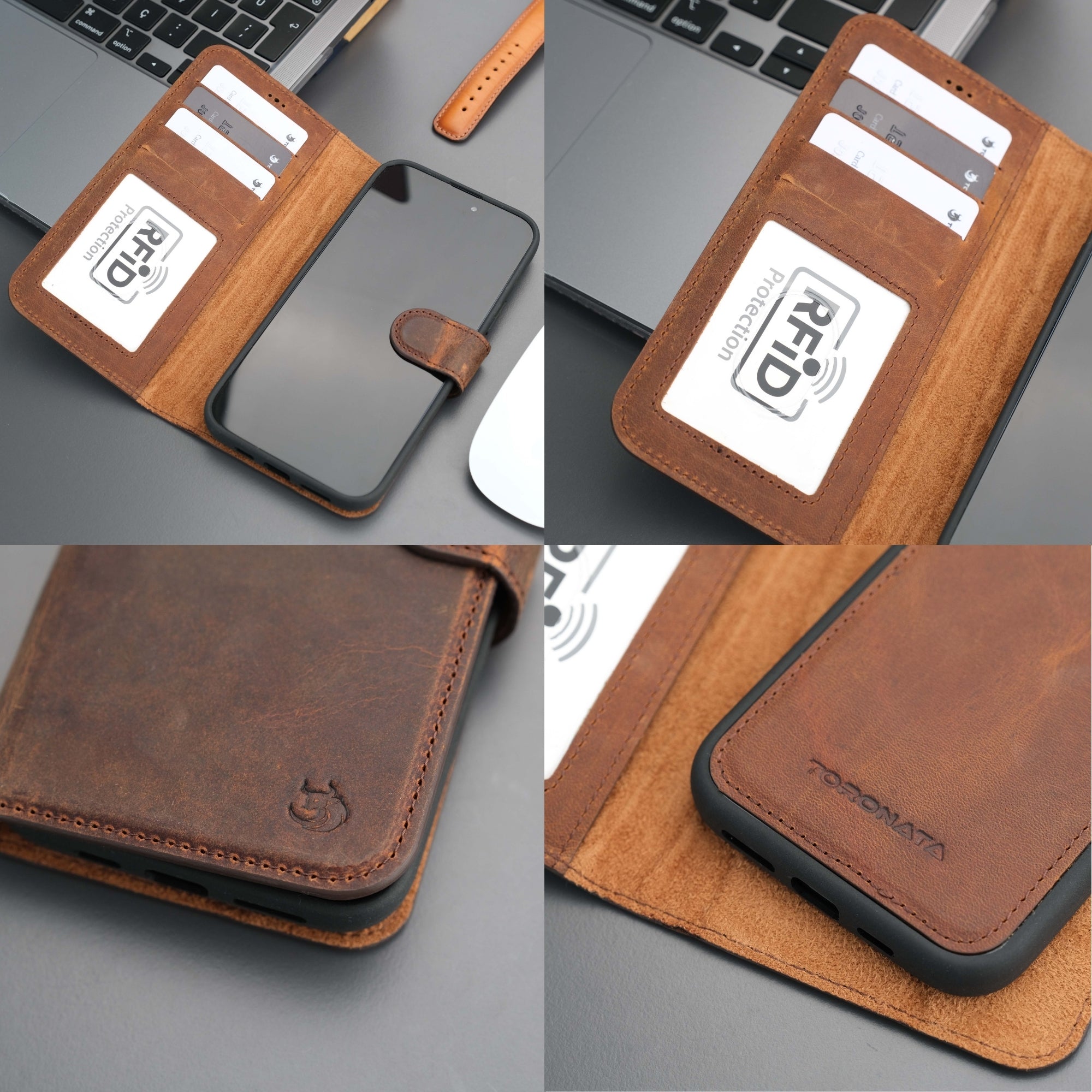 Casper iPhone 17 Wallet Case Leather MagSafe - TORONATA -