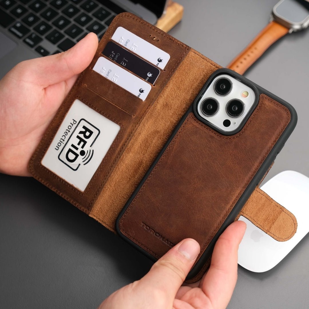 Casper iPhone 16 Pro Wallet Case Leather MagSafe - TORONATA -