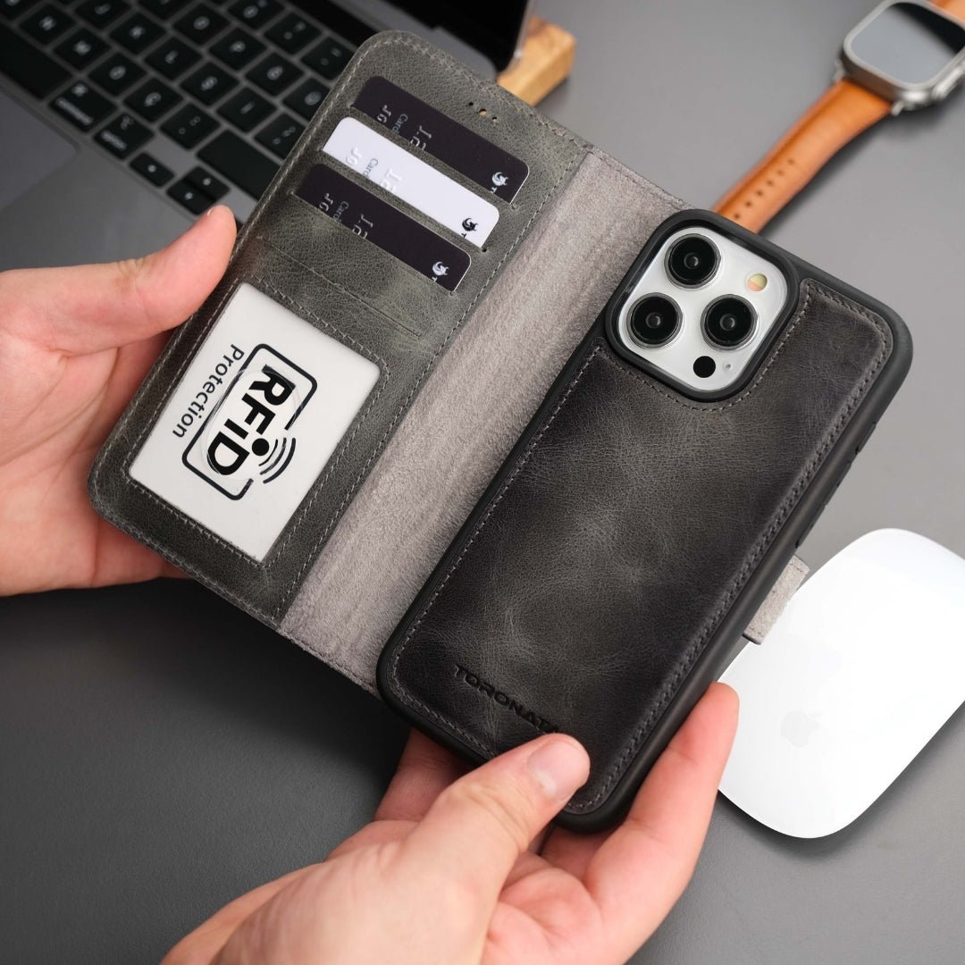 Casper iPhone 16 Pro Wallet Case Leather MagSafe - TORONATA -