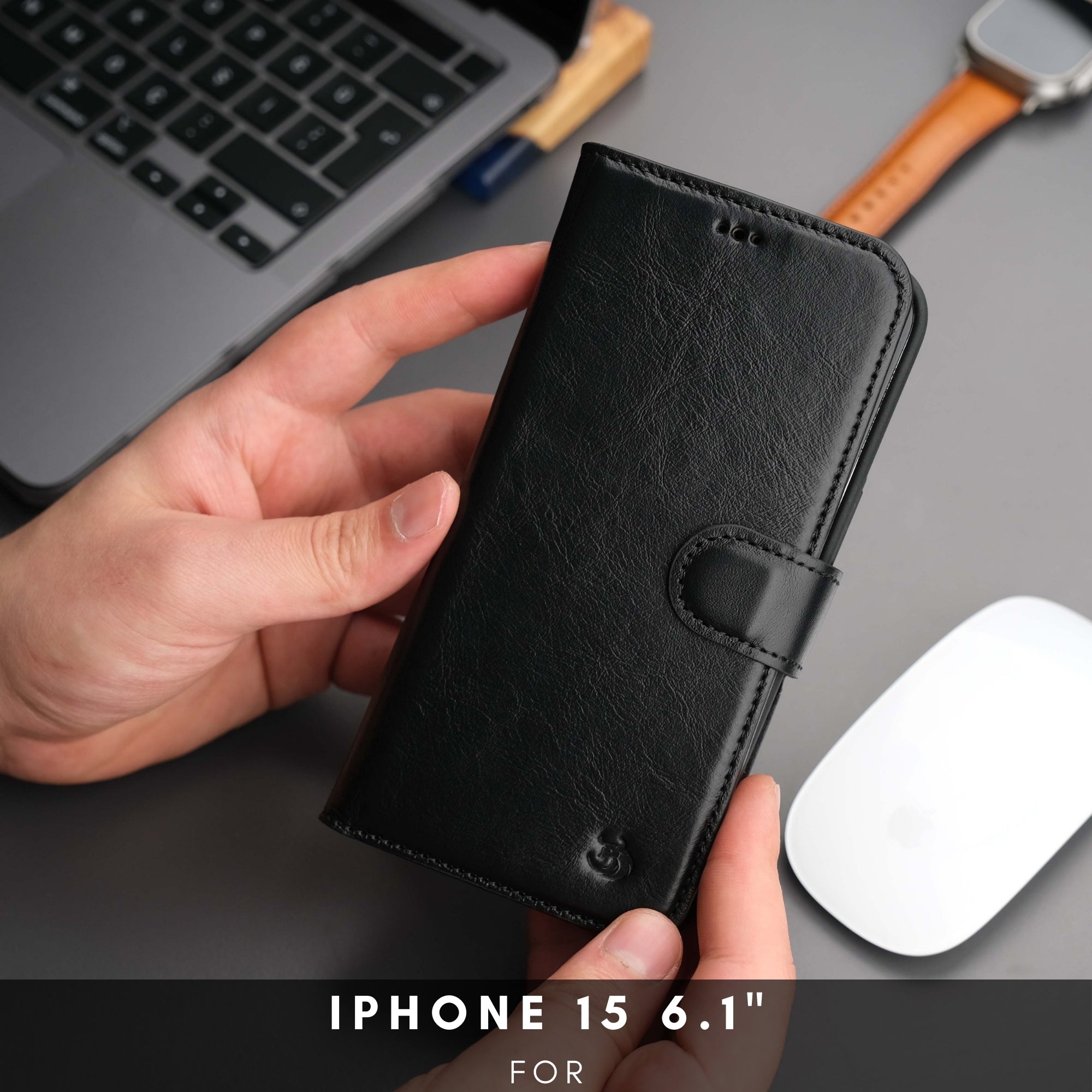 Casper Leather iPhone 15 Wallet Case | MagSafe - TORONATA -