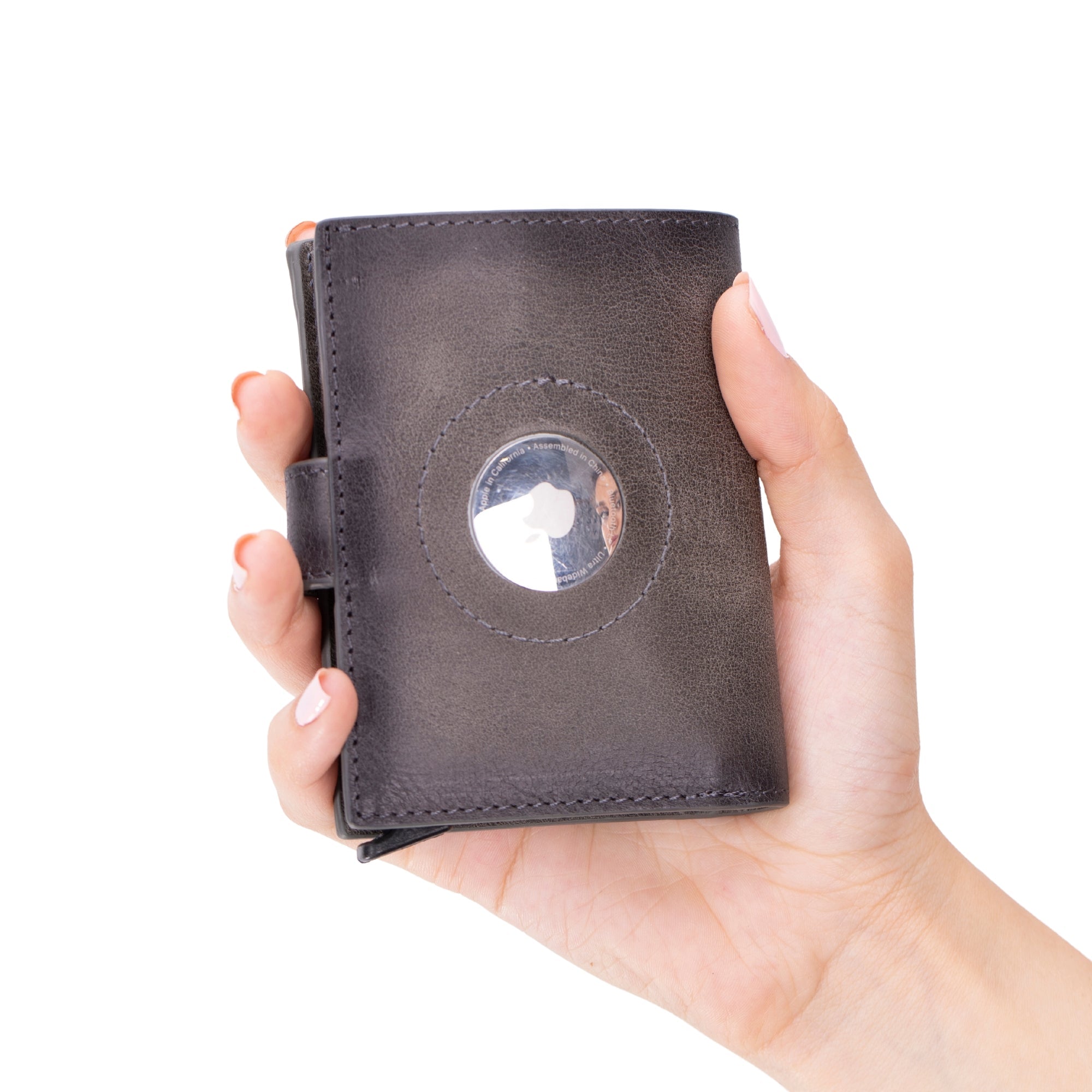 douglas leather pop - up cardholder with compatible apple airtagtoronata -