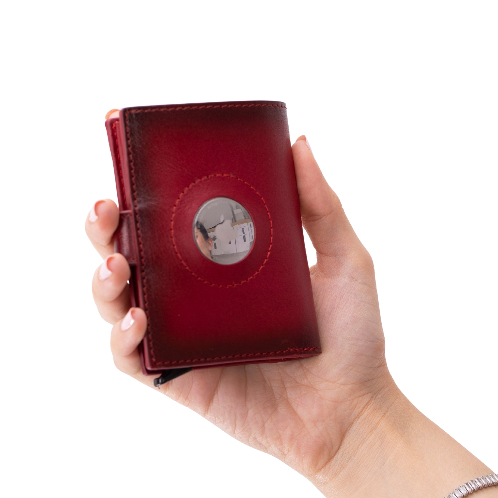 douglas leather pop - up cardholder with compatible apple airtagtoronata -