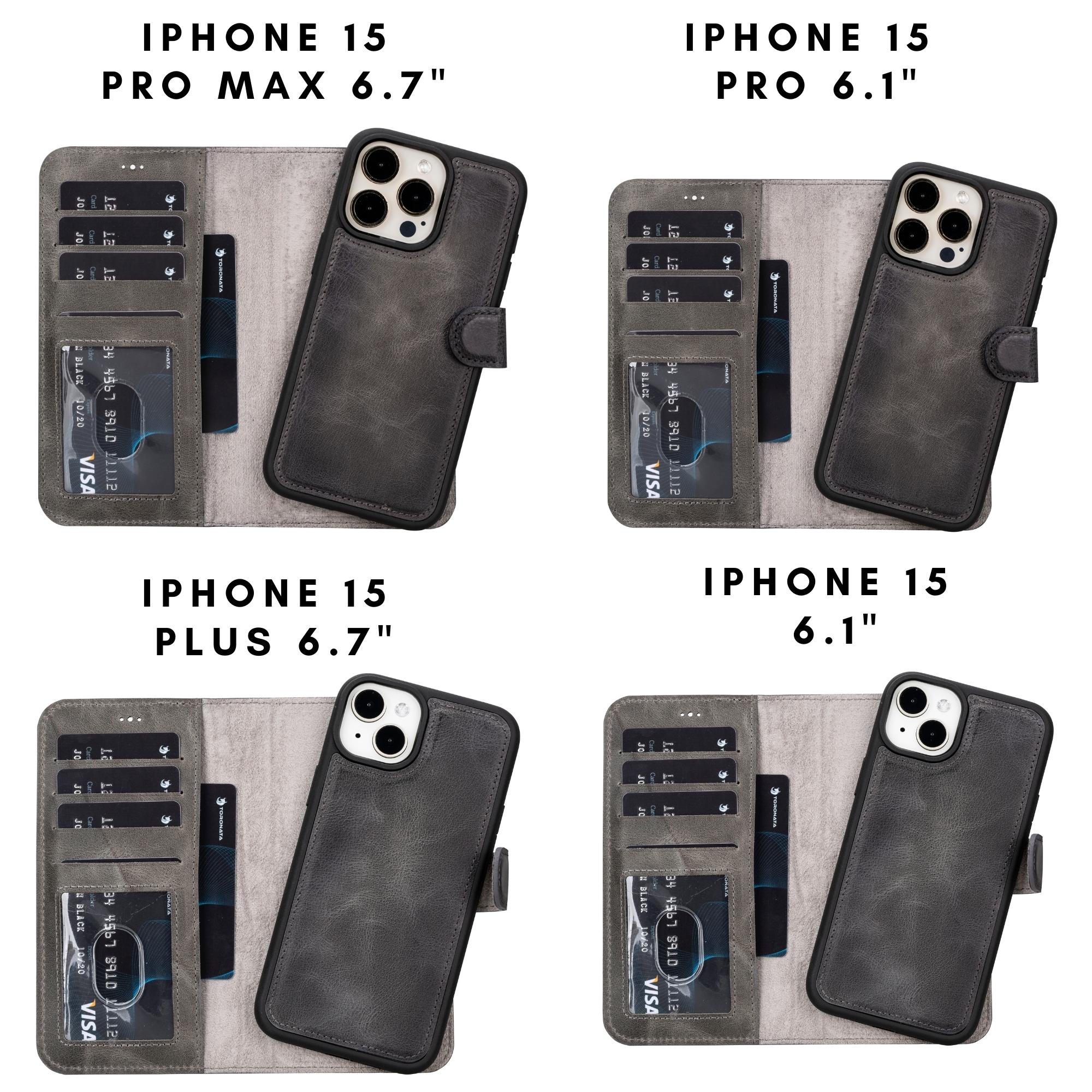 casper leather iphone 15 series wallet case - toronata -